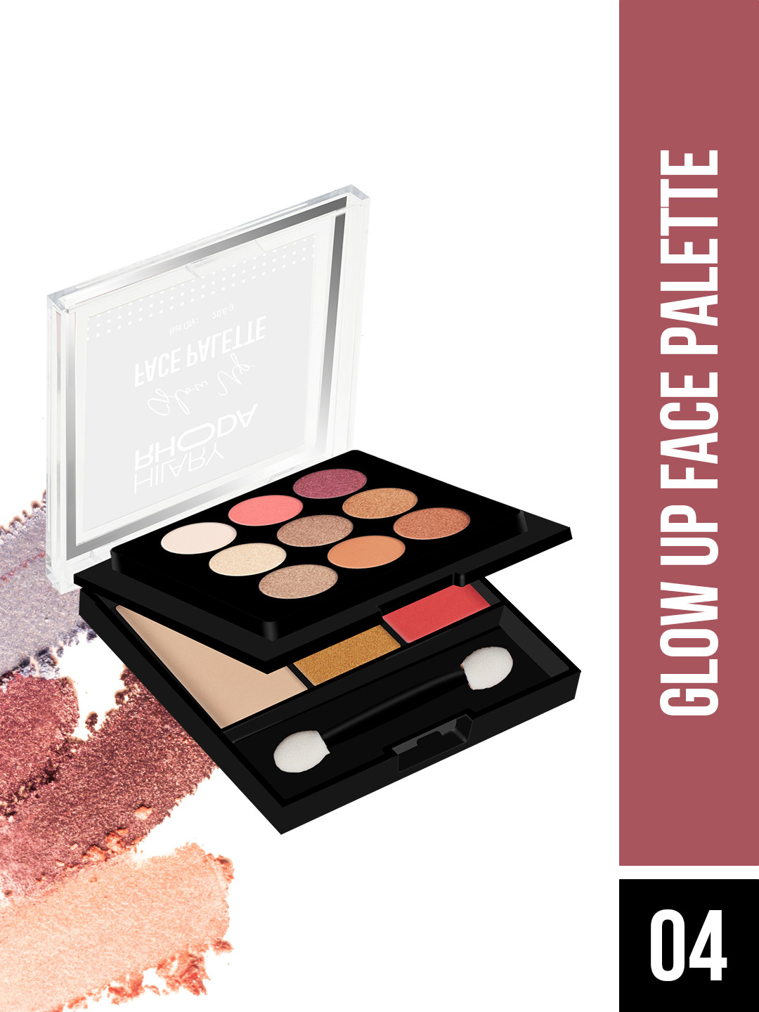 Hilary Rhoda Glow Up Highly Pigmented Face Palette- 20.6g- Shade 04