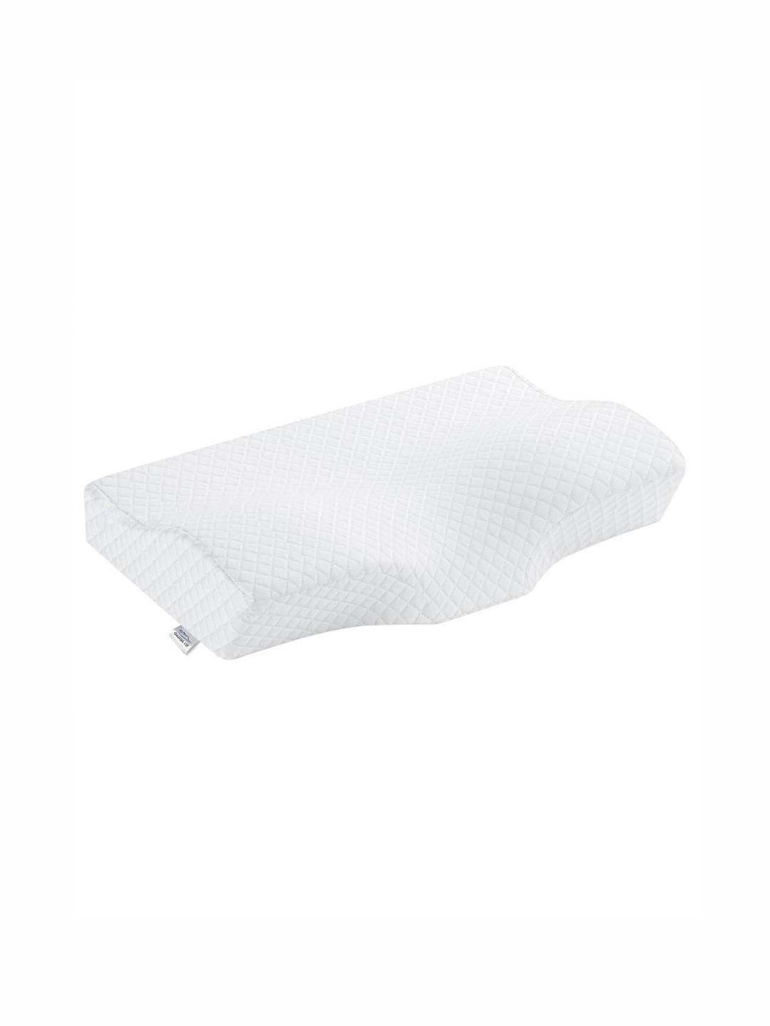 GADDA CO GC-6111-W-GR White Solid Cotton Ultra Soft Memory Foam Sleep Pillow-50 x 33 x 15 cm