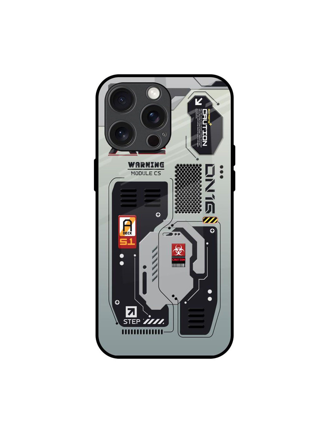 QRIOH Techno Vibes Printed iPhone 15 Pro Max Back Case