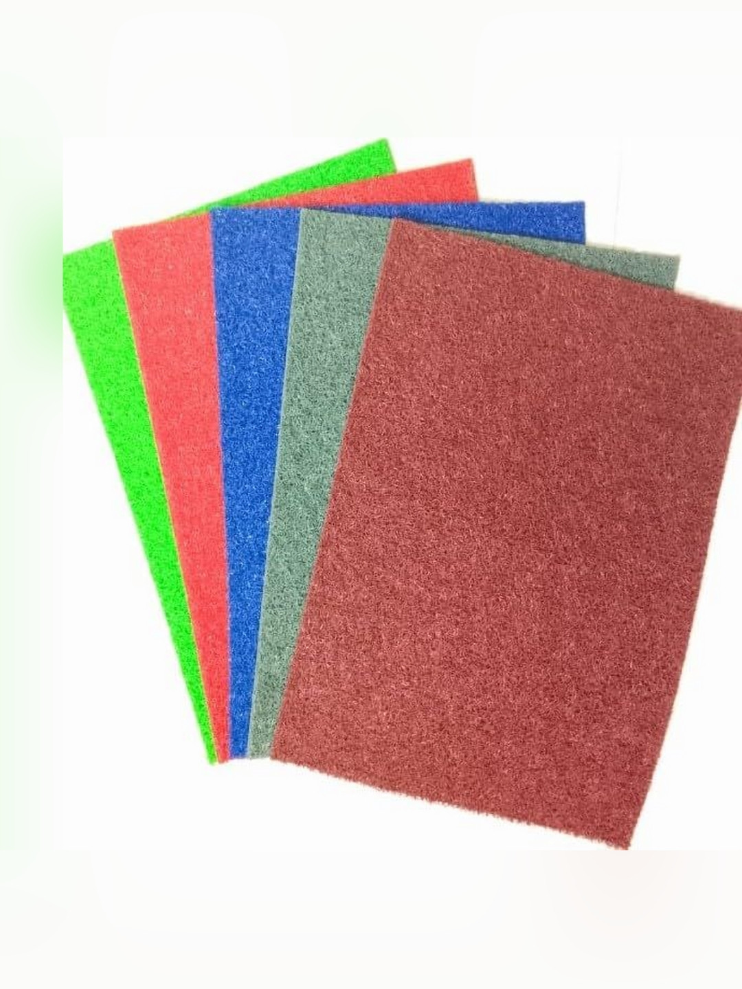 AMRO BEAUTILITY NEEDS 5-Piece Red & Green Textured Anti-Skid Floor Mats & Dhurries