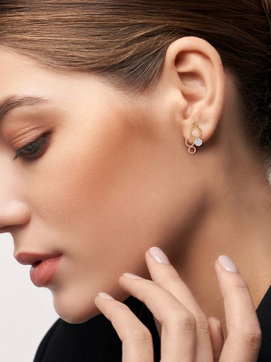 Emori Fivefold Sparkle Lab Diamond in 14KT Gold Earring