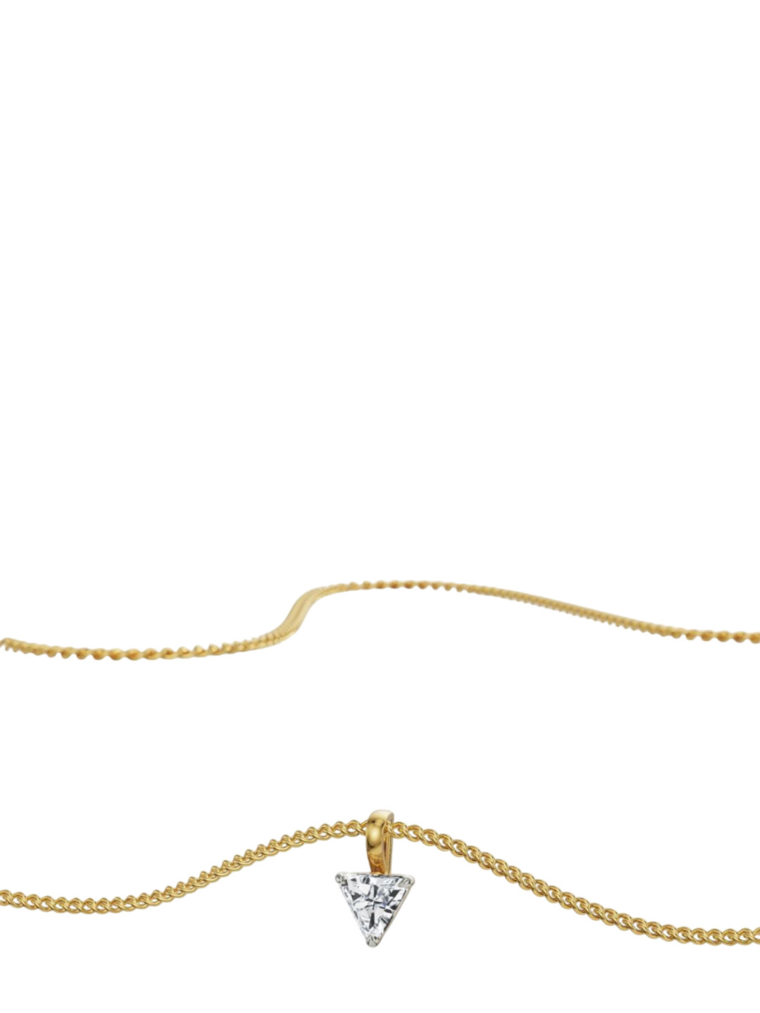 Emori 0.5 CT Trillion Lab Diamond in 14KT Gold Pendant