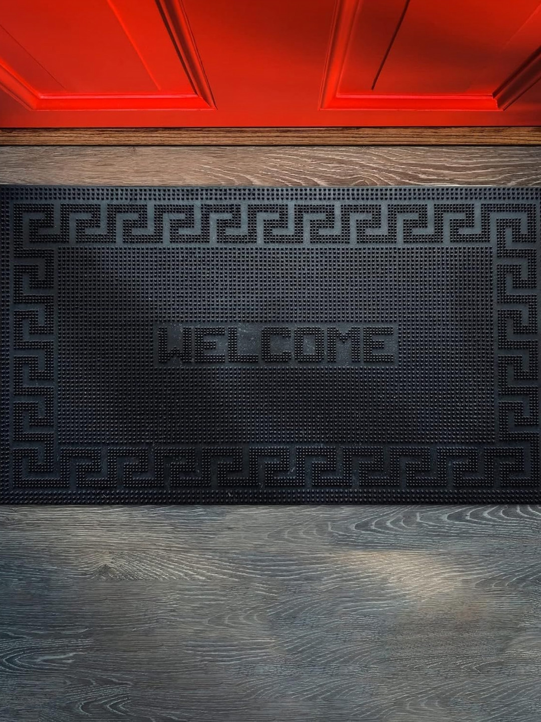 AMRO BEAUTILITY NEEDS Black 1000 GSM Anti-Skid Rubber Waterproof Doormats