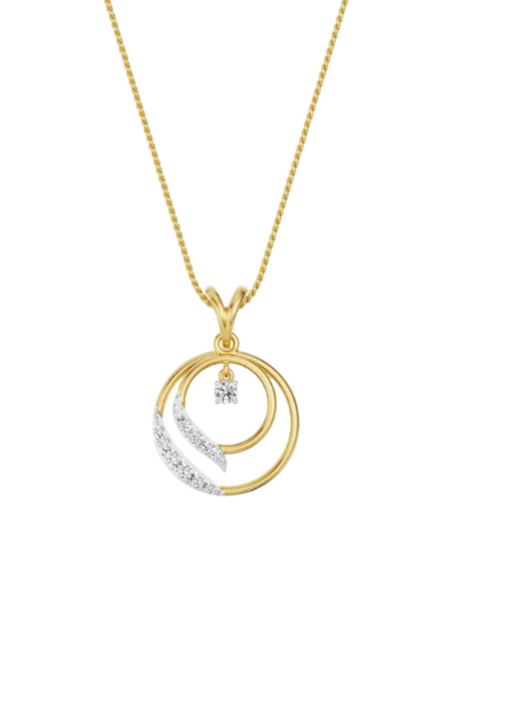 Emori Luminiscent Lab Diamond in 14KT Gold Pendant