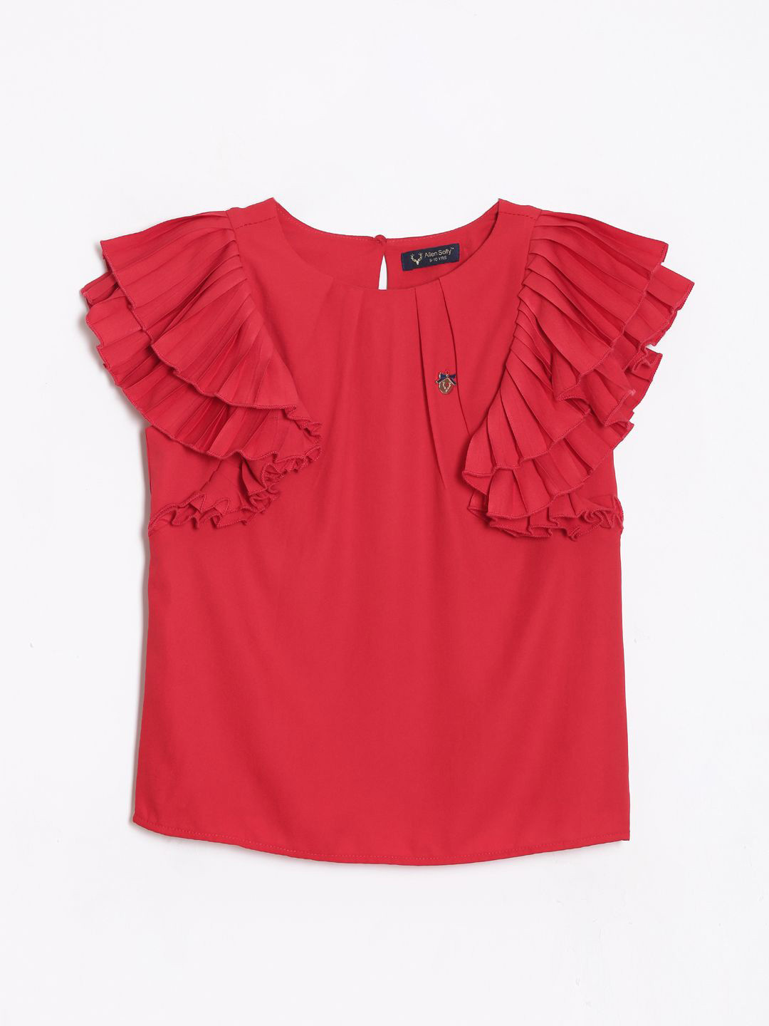 Allen Solly Girls Flutter Sleeve Cotton Top