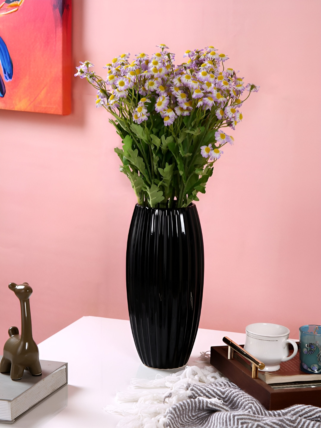 TAYHAA Purple & Green 2 Pieces Lavender Wildflower Artificial Flower