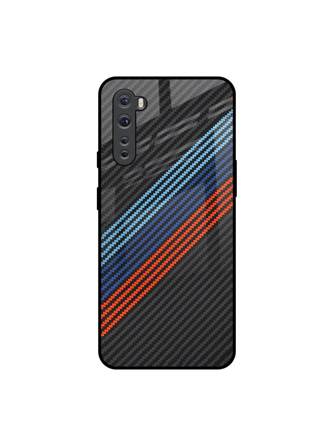 QRIOH Carbon Inspired Geometric Printed OnePlus Nord Back Case