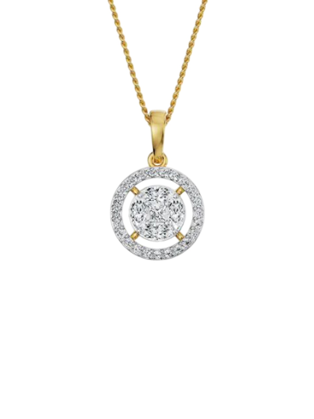Emori Glistening 18KT Gold Lab Diamond Pendant