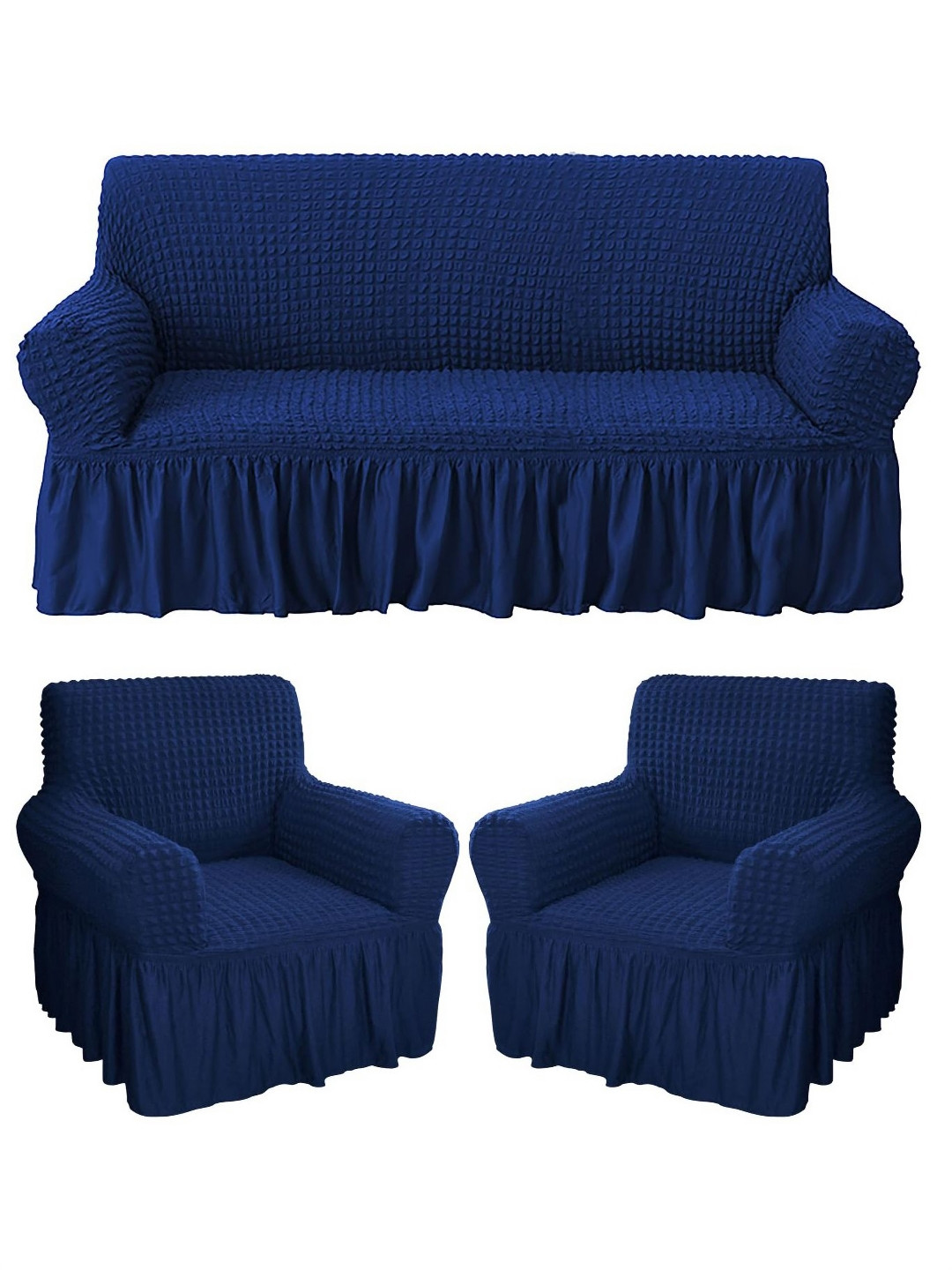 HOUSE OF QUIRK 280 Gsm Durable Washable Universal 3 + 1 + 1 Seater Sofa Covers