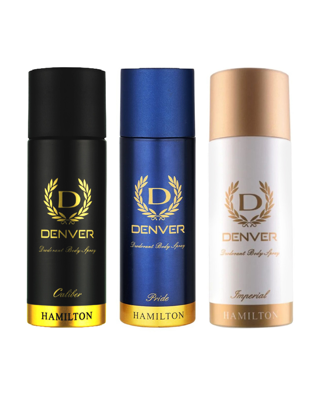 Denver Men Set of 3 Nano Body Deodorant Spray 50 ml each - Pride + Imperial + Caliber