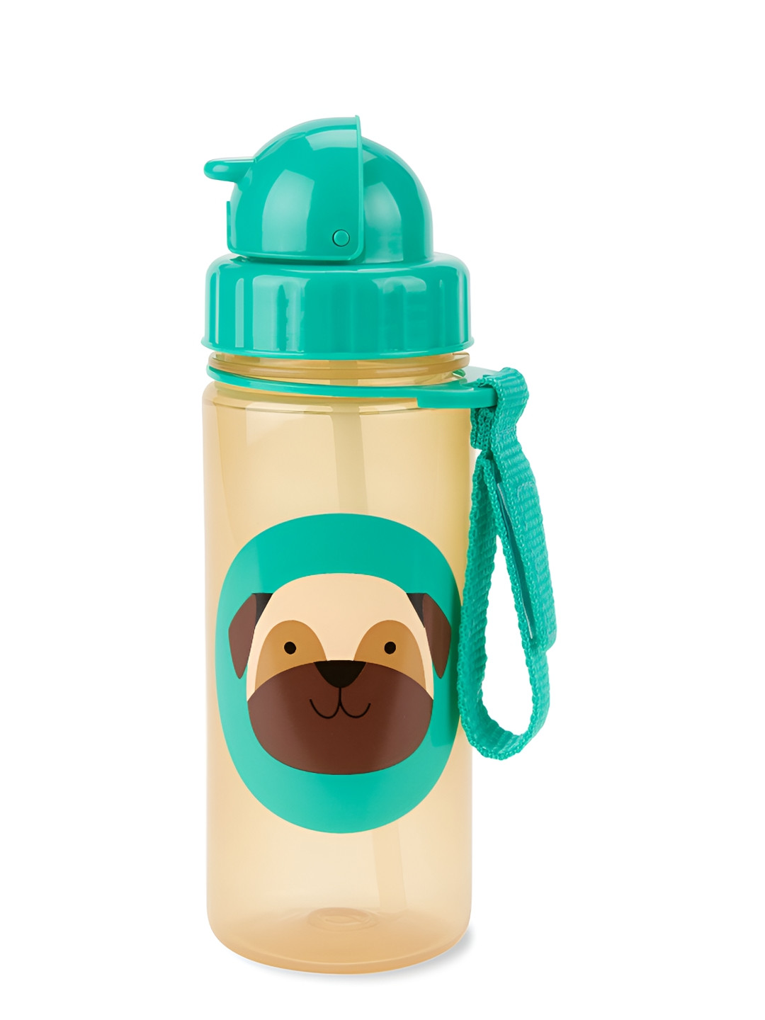 SKIP HOP ZOO Green Conversational Plastic Flip Top Sipper - 350ml