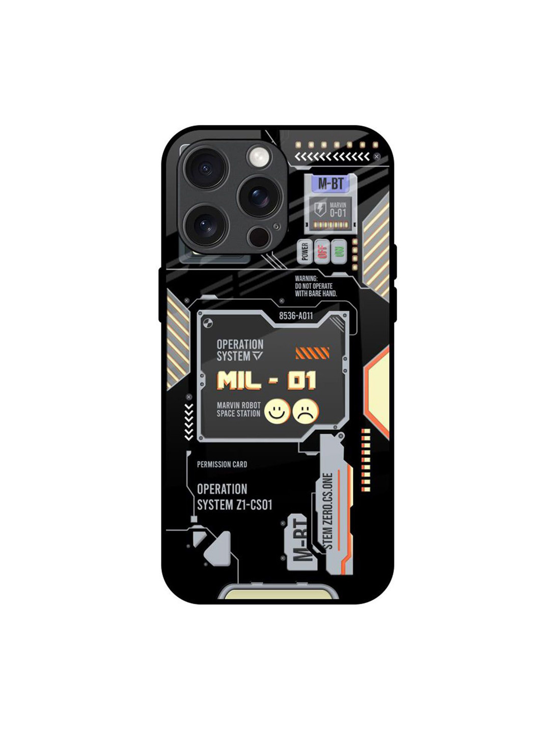 QRIOH Exposed Parts Printed iPhone 15 Pro Max Back Case