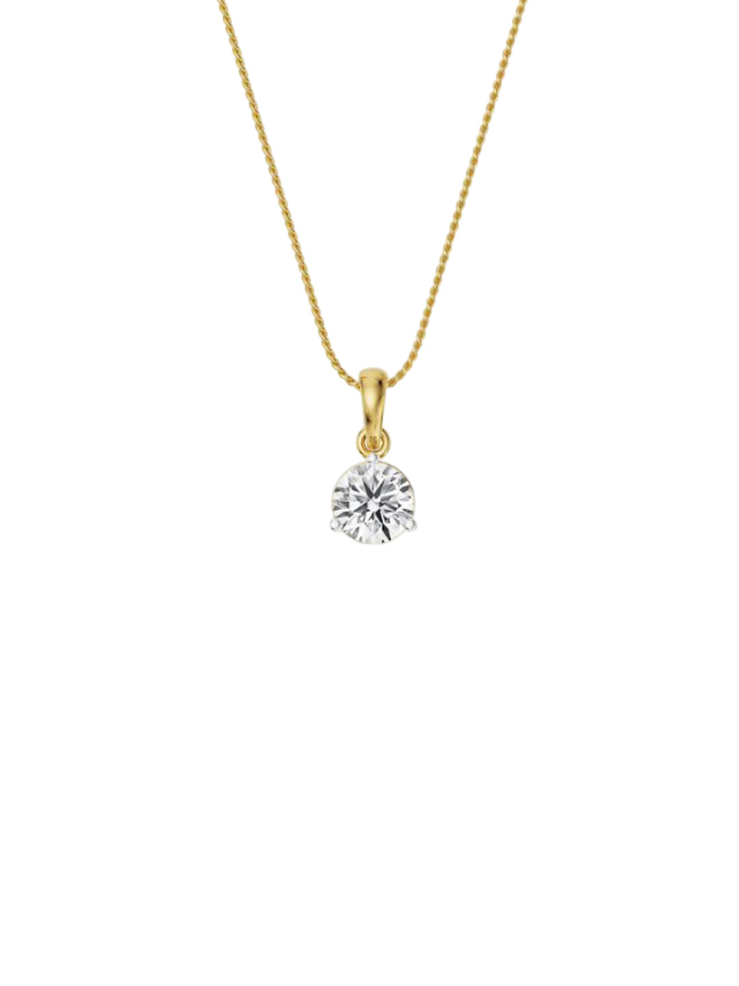Emori 1 CT Classic Lab Diamond Pendant in 18KT Gold