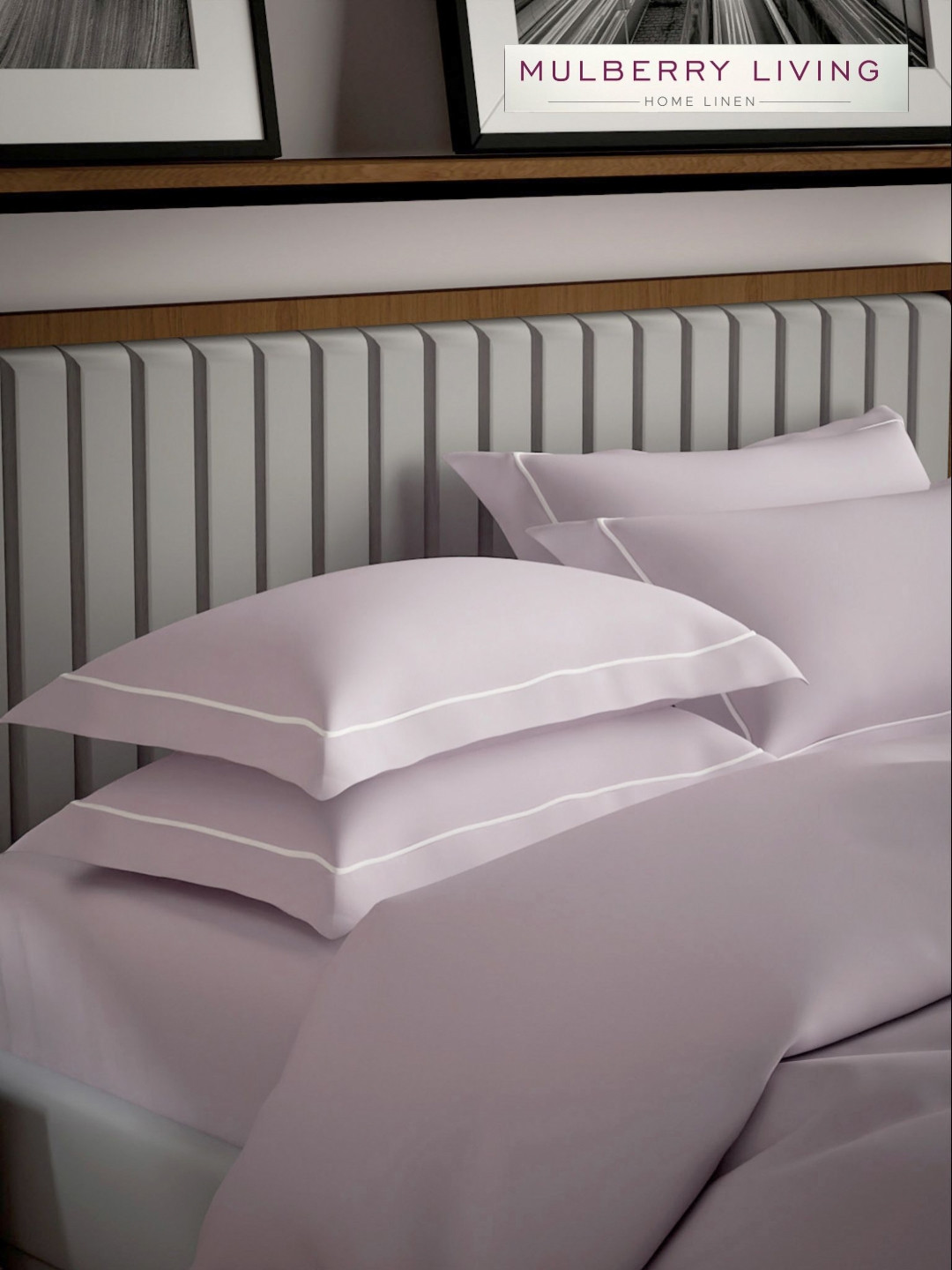 Mulberry Living Serenity Solids Rose 2 Pieces Solid Pure Cotton Rectangle Pillow Covers