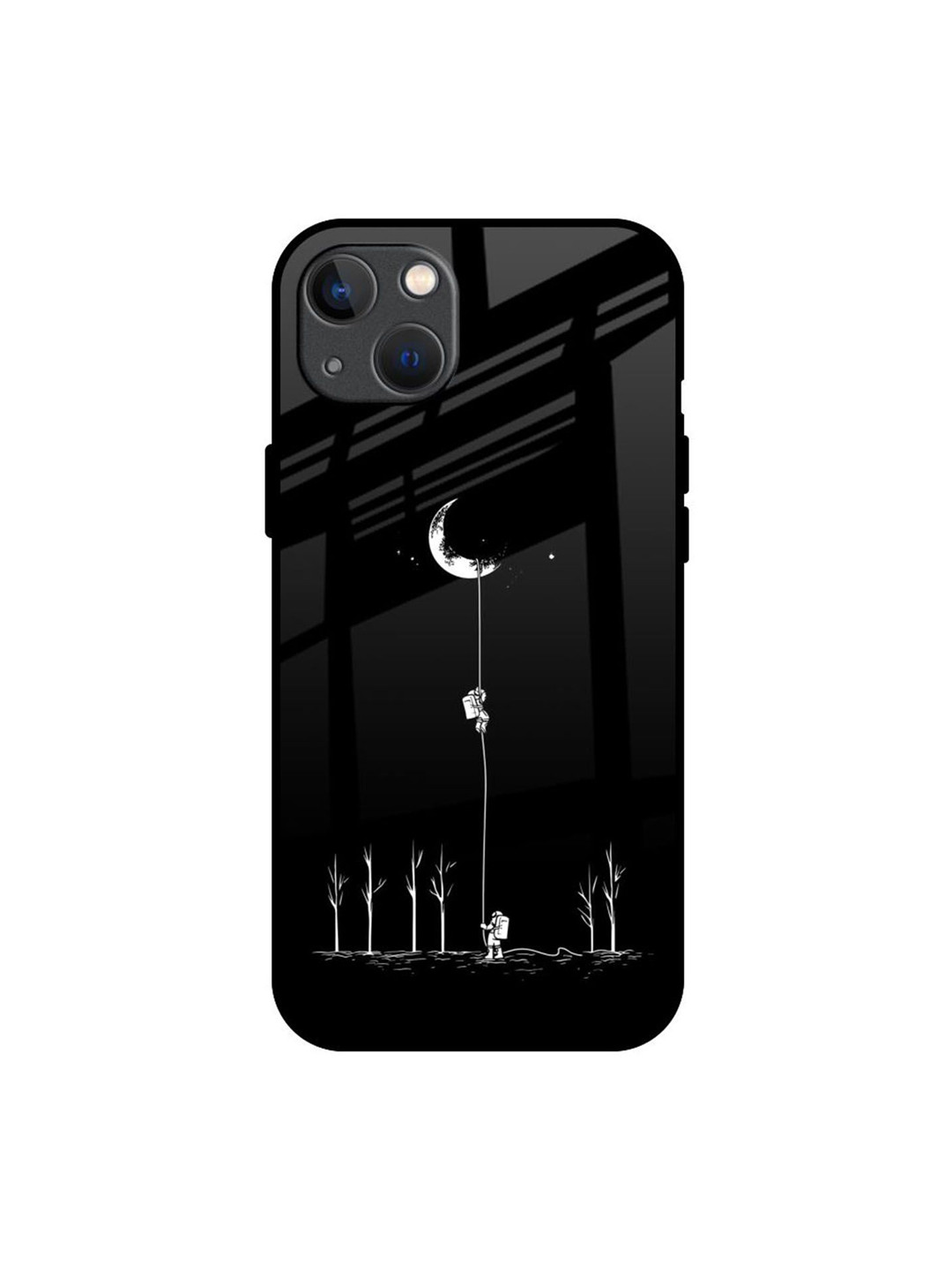 QRIOH Catch the Moon Real Printed iPhone 13 Back Case