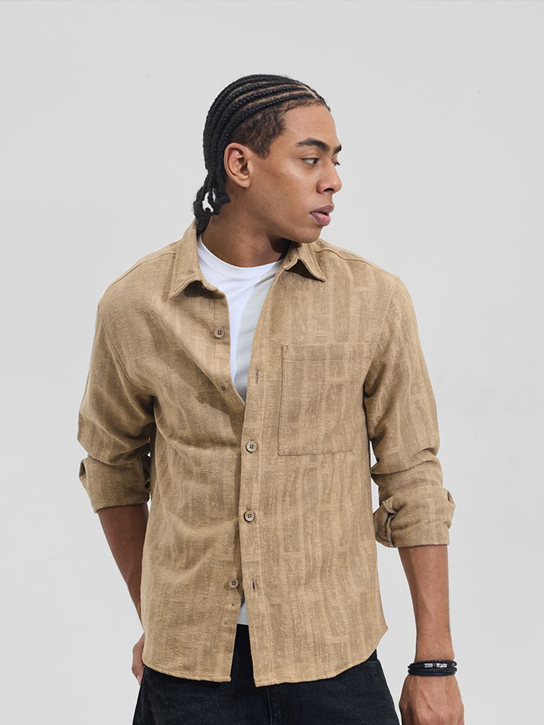 Snitch Men Opaque Formal Shirt