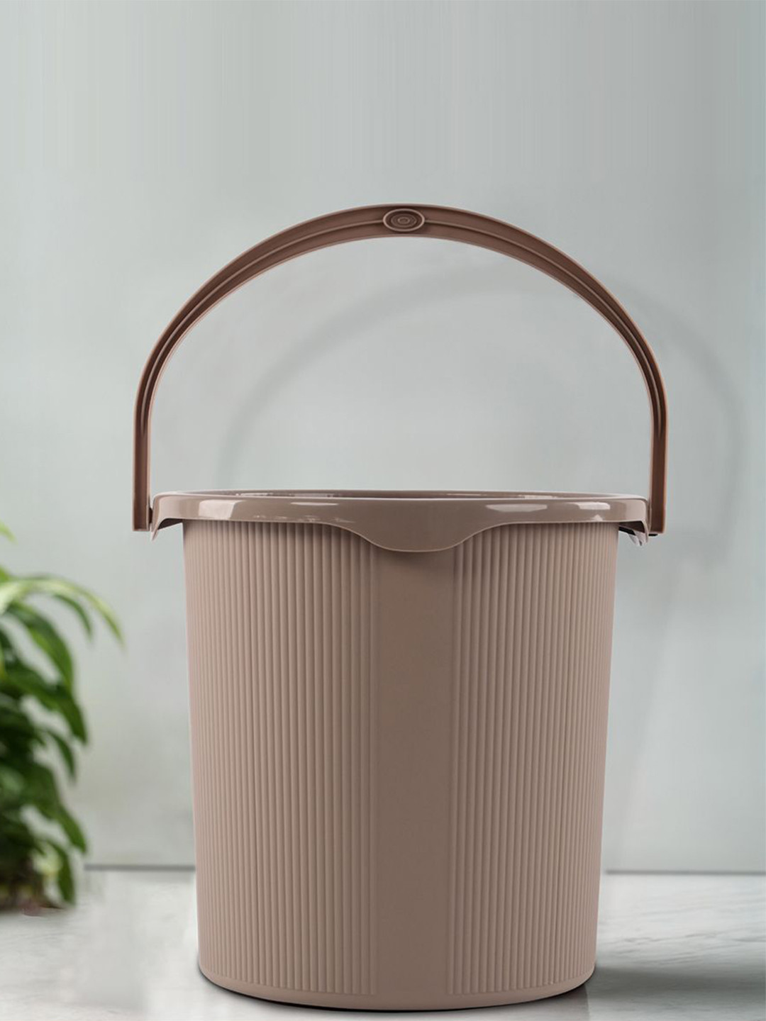 Kuber Industries Magnite Beige Striped Bucket 25L