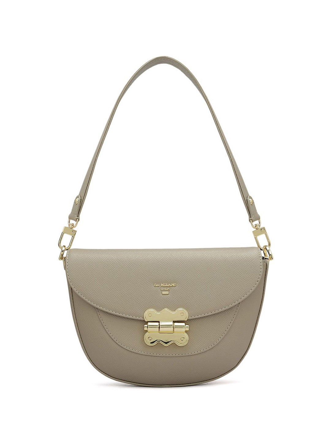 Da Milano Leather Half Moon Shoulder Bag