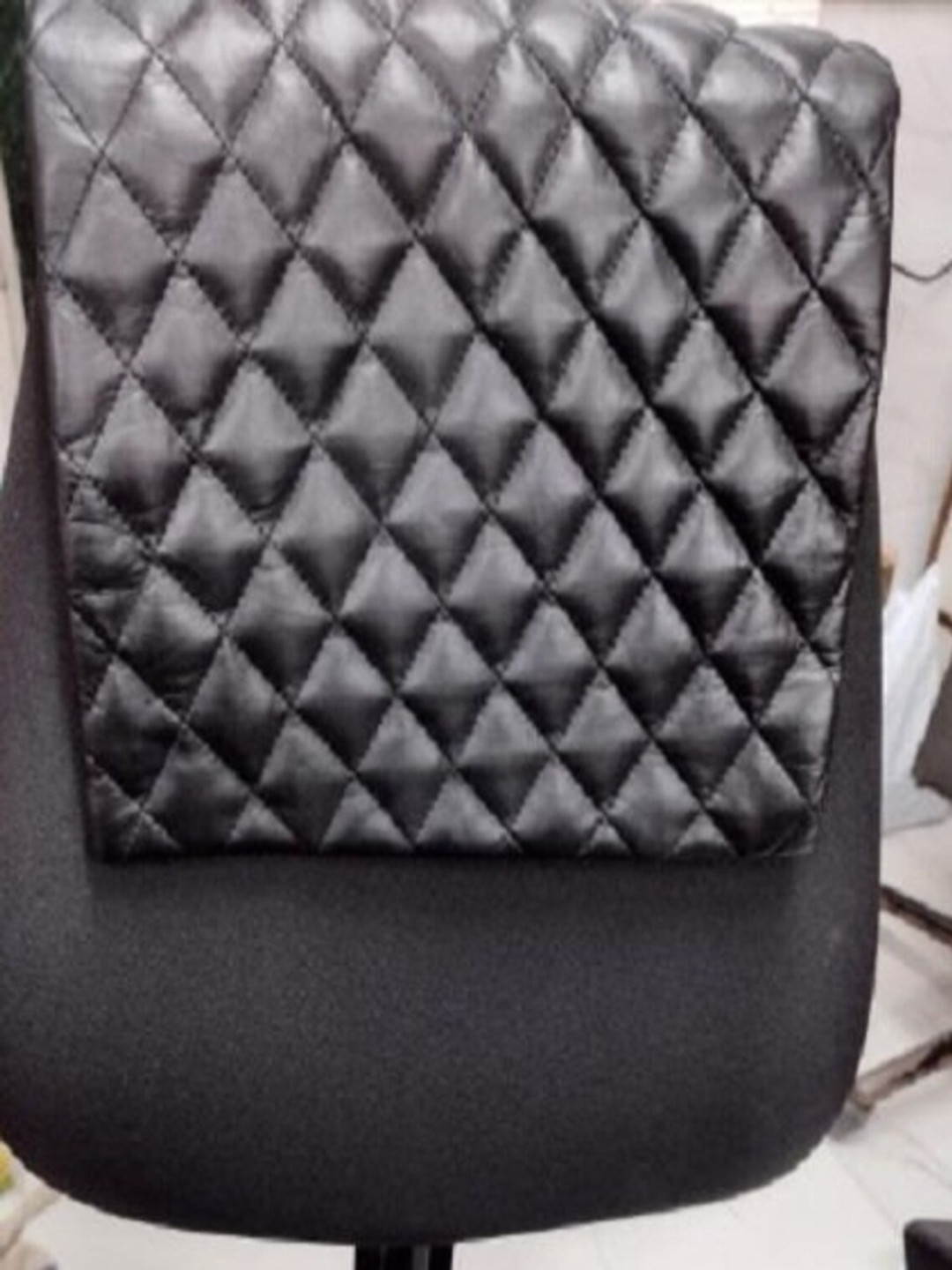 NOORA Black Quilted Rectangle Cushion Cover