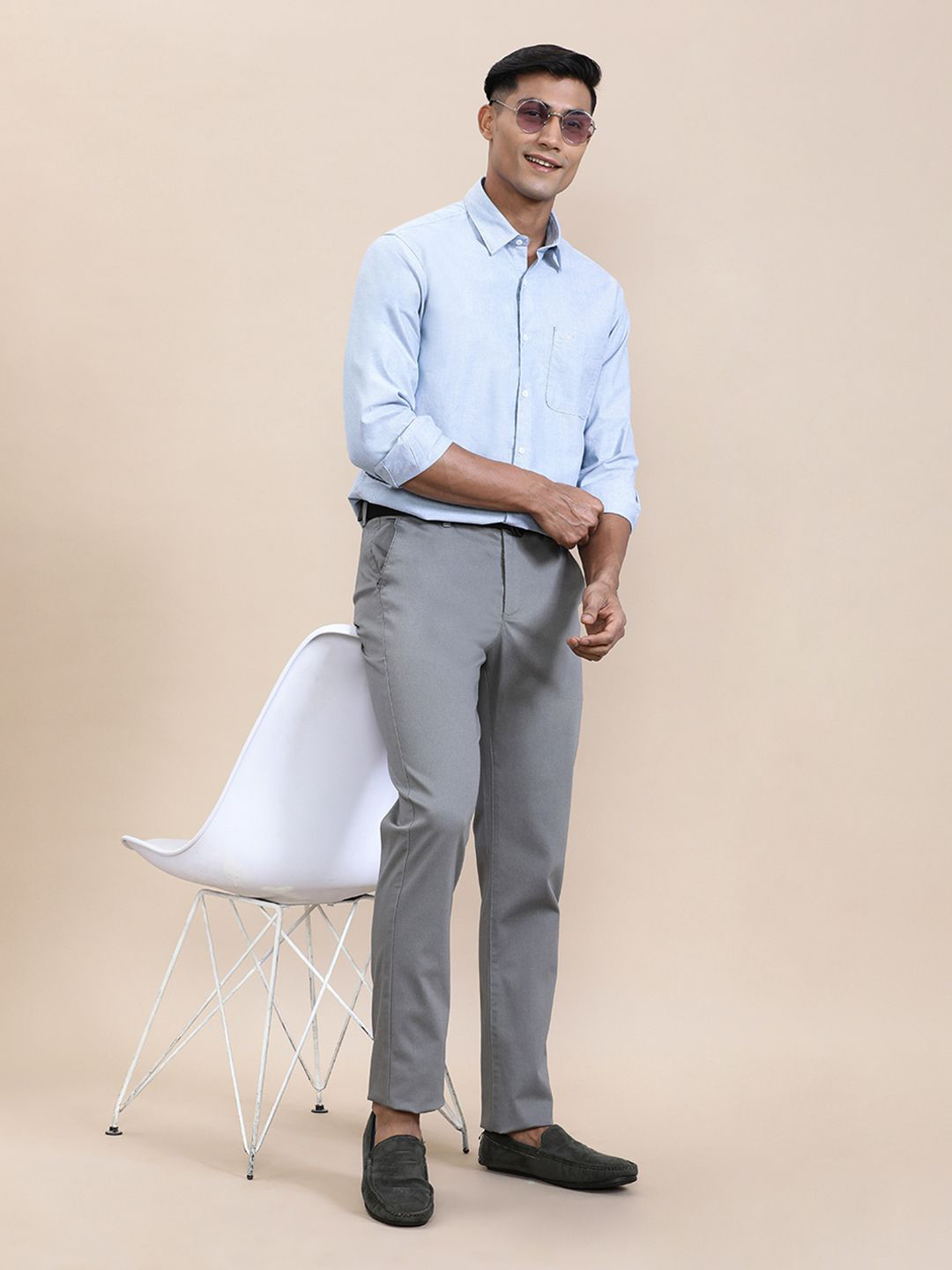 Crocodile Men Premium Perma-Finish Oxford Full Sleeve Shirt