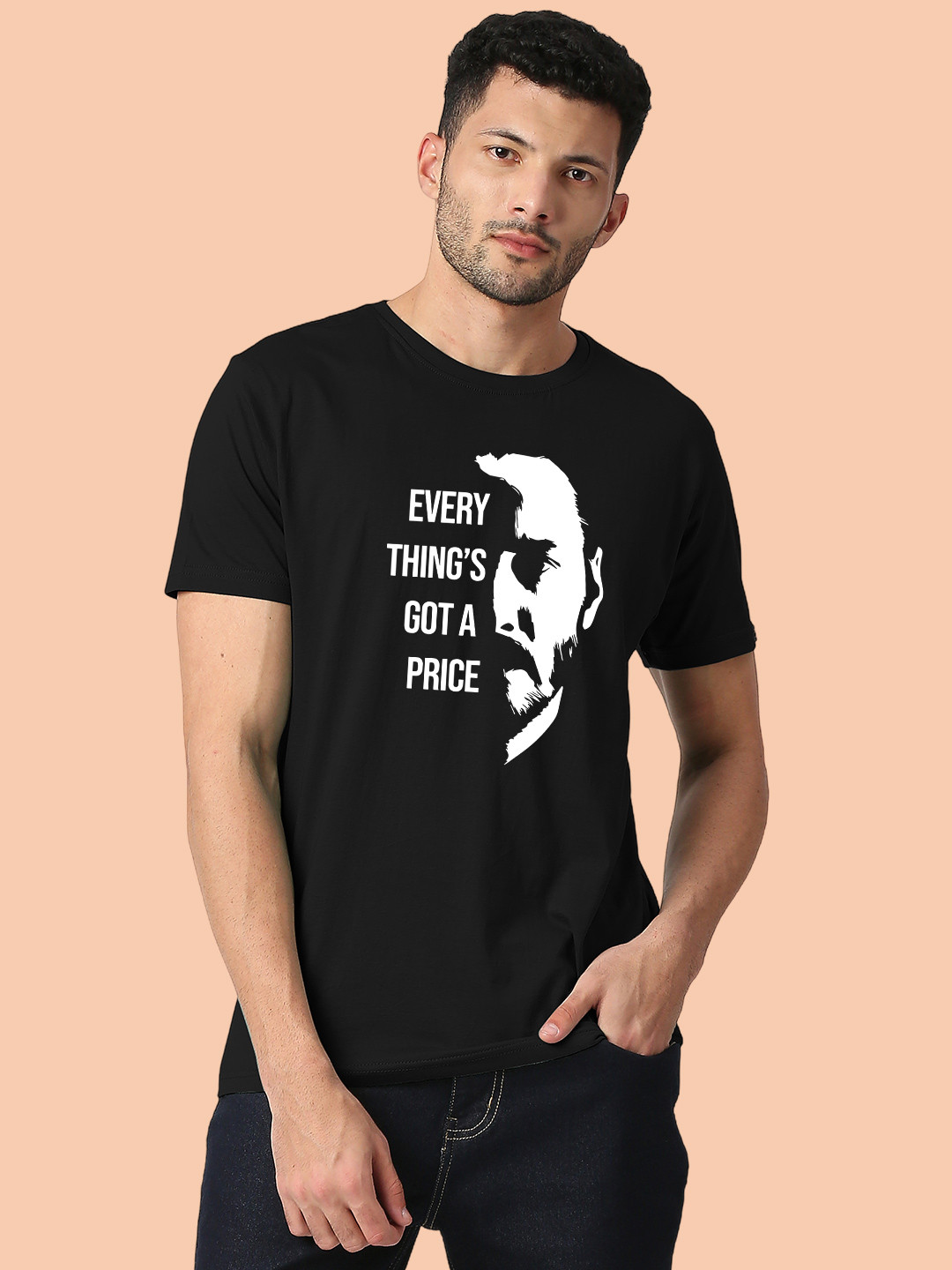 Wear Your Opinion Men Photographic Printed Round Neck Cotton T-shirt