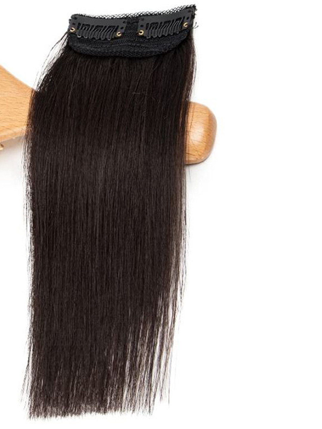 RITZKART Straight Clip-in Hair Extension - 8 Inches - Brown