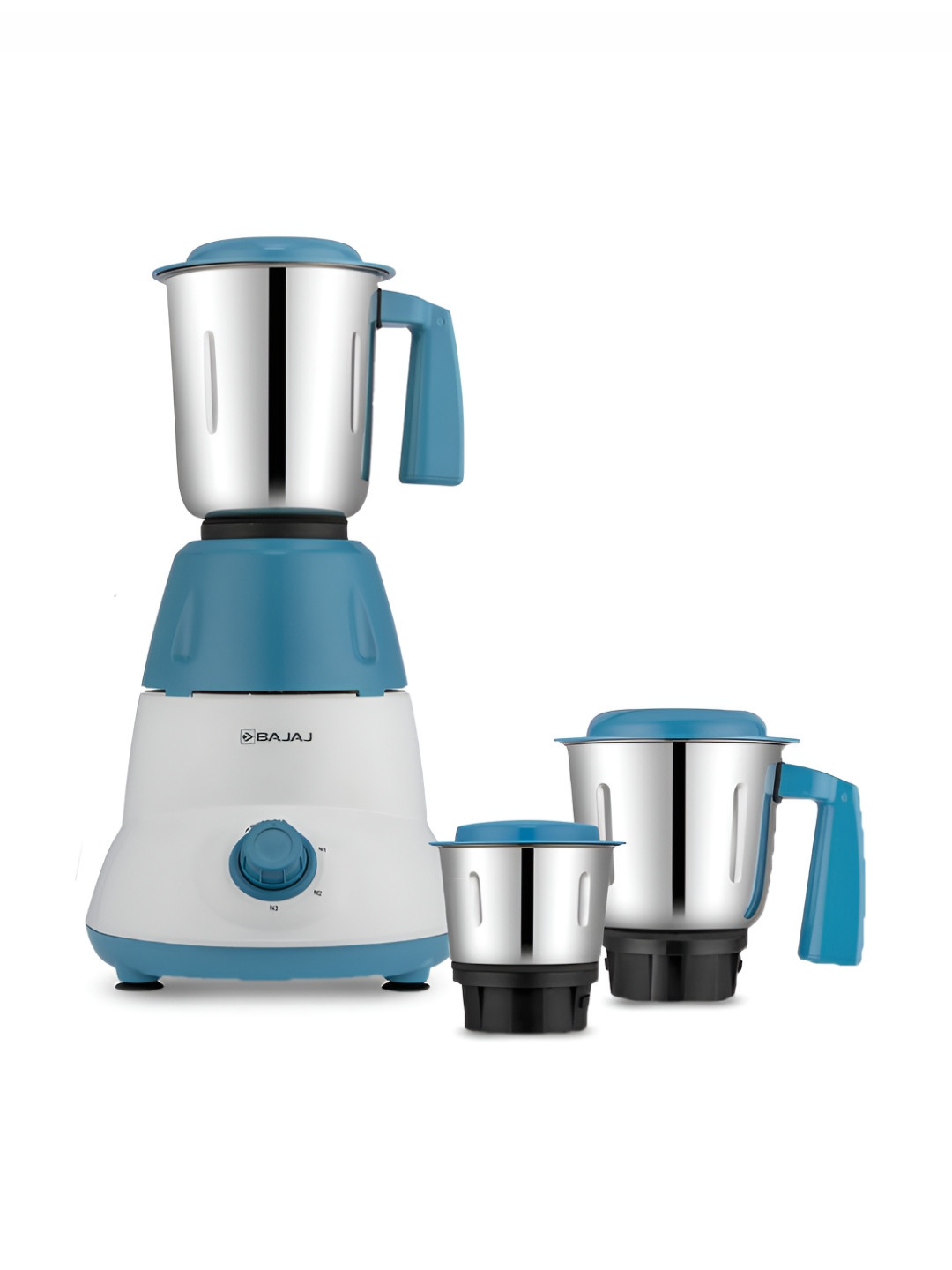 Bajaj GX8 Blue Plastic Powerful Titan Motor 3 Jars Wet and Dry Grinder-750W