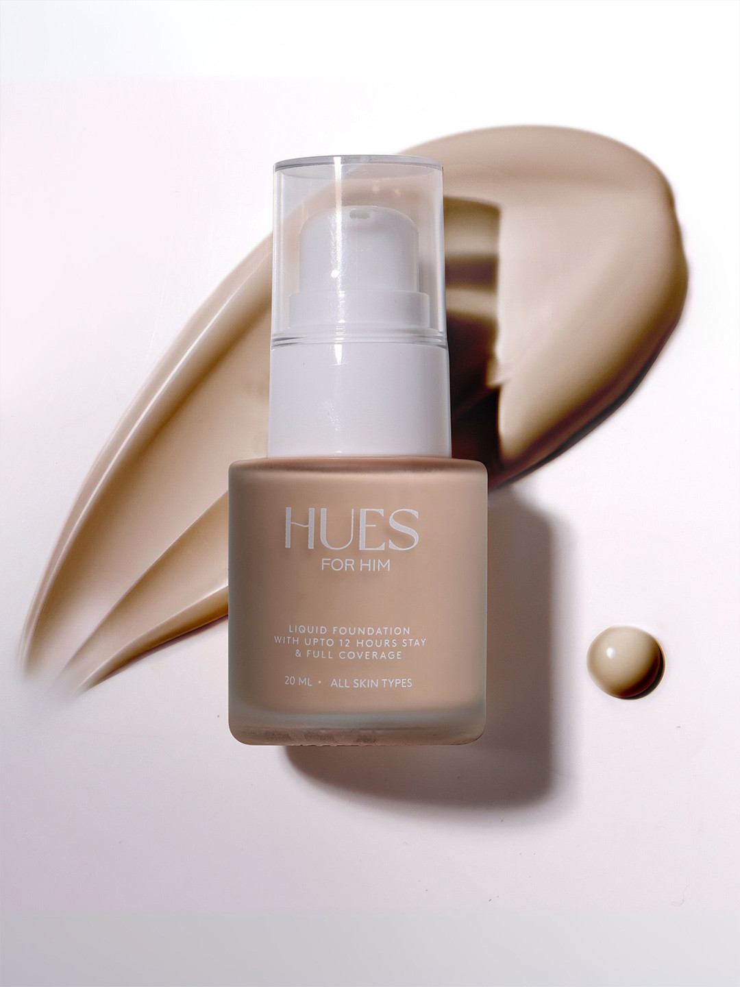 HUES FOR HIM Men Full-Coverage Hydrating Foundation with SPF25 20ml - Fresh Canvas