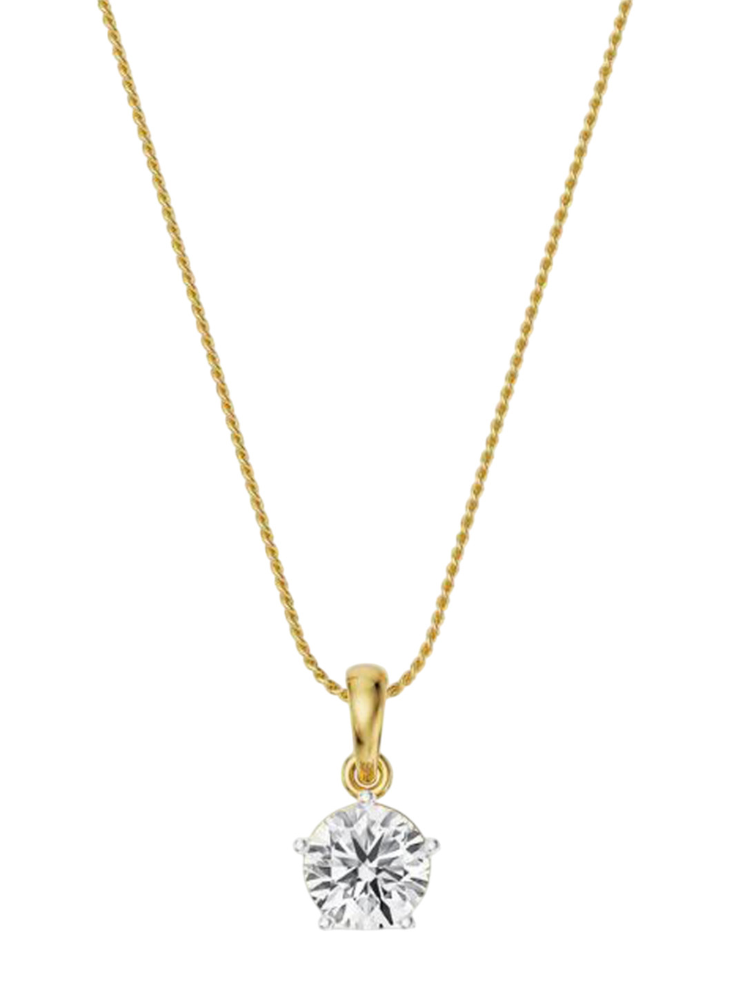 Emori 1 CT Round Lab Diamond in 14KT Gold Pendant