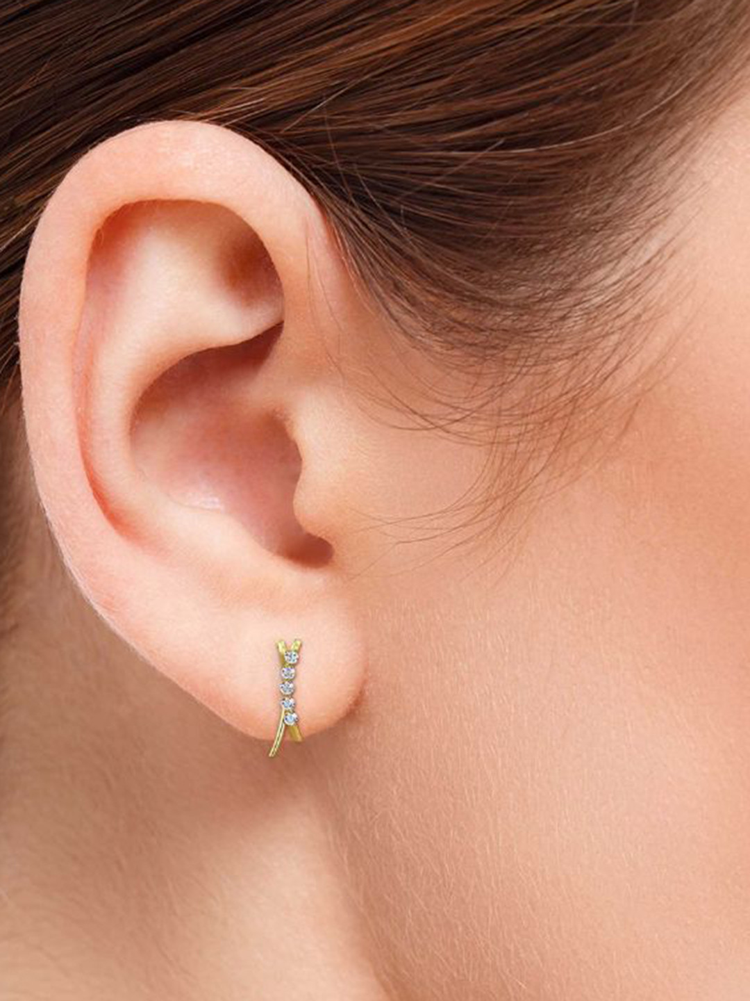 Emori Five Star Lab Diamond Earring in 18KT Gold