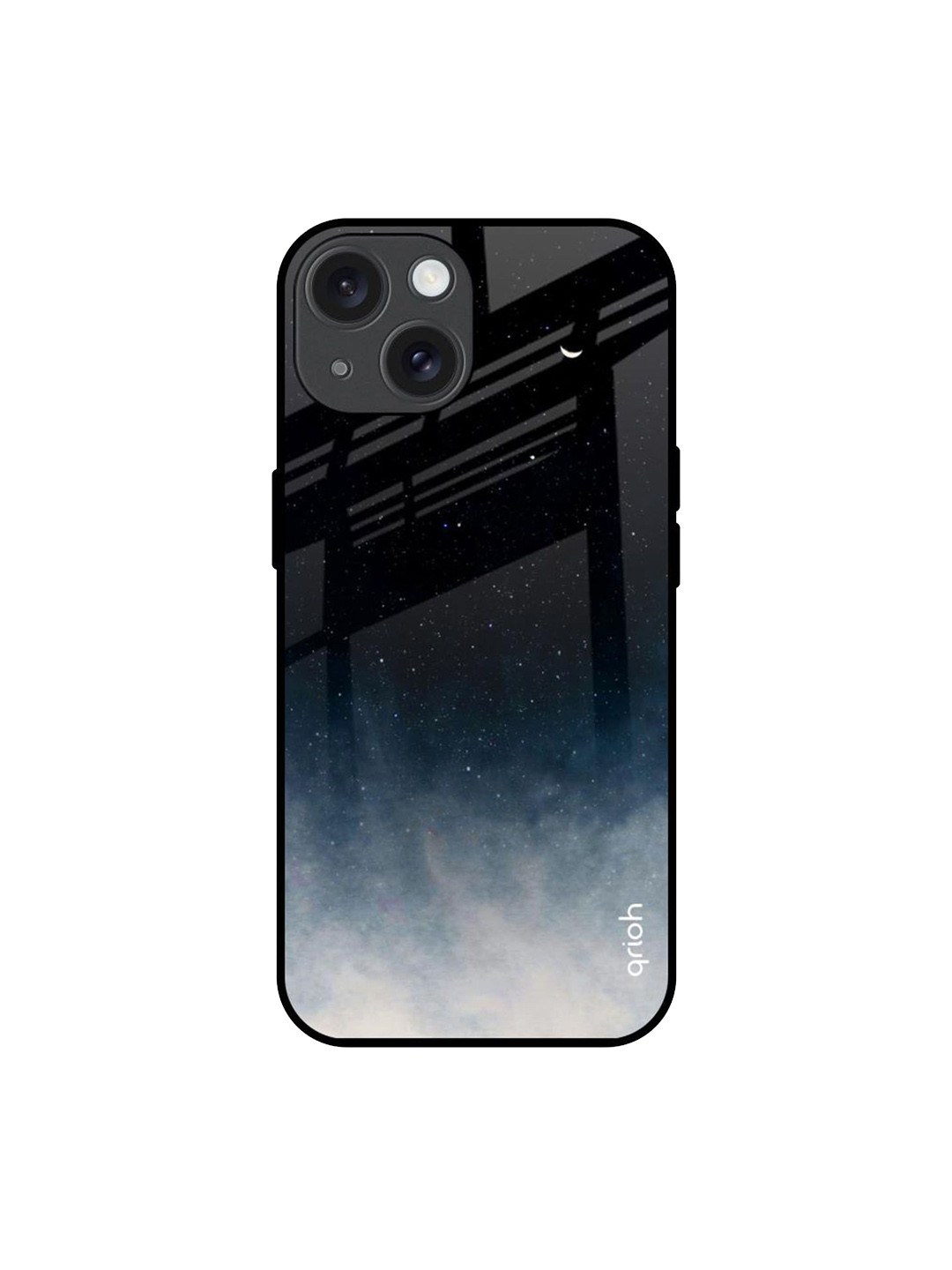 QRIOH Black Aura Printed iPhone 15 Back Case