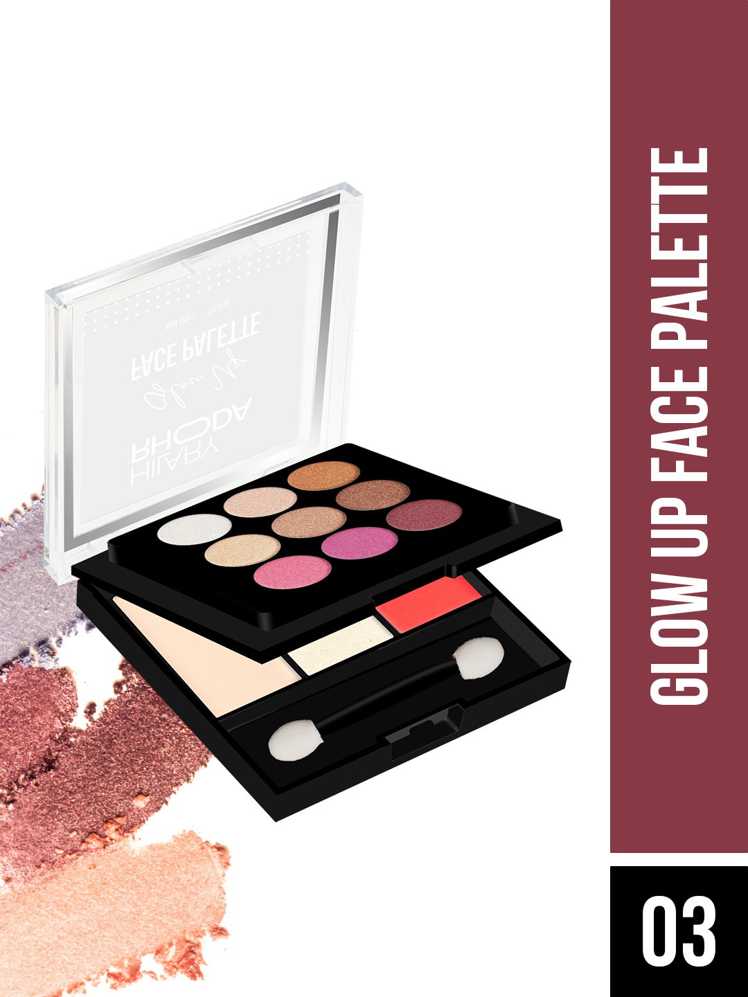 Hilary Rhoda Glow Up Highly Pigmented Face Palette- 20.6g- Shade 03