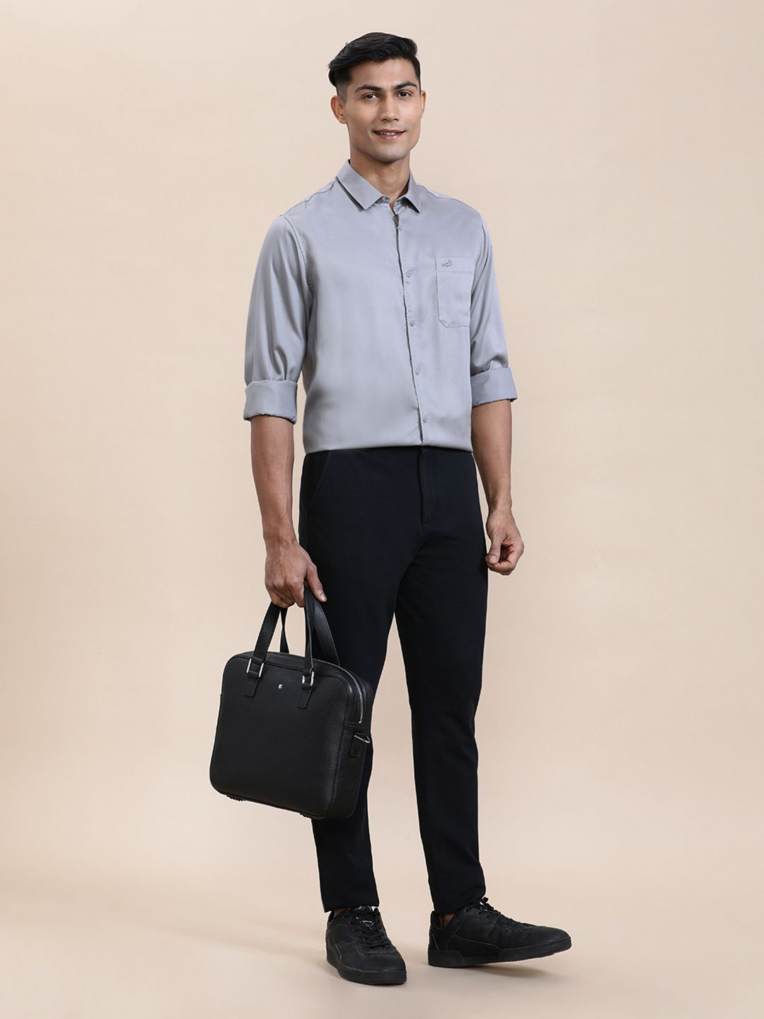 Crocodile Men Premium Fluid Press Button Full Sleeve Shirt