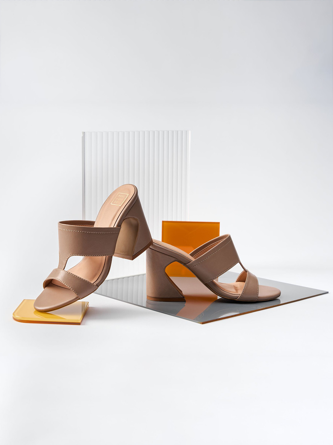 HEEL YOUR SOLE Nina Women Leather Block Heels