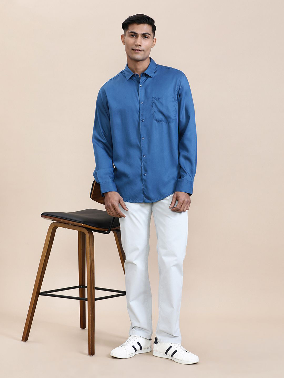 Crocodile Men Premium Fluid Press Button Full Sleeve Shirt