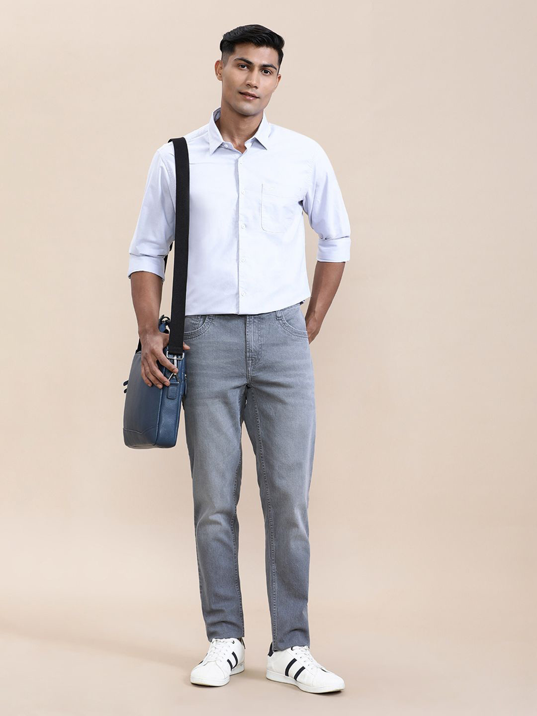 Crocodile Men Premium Perma-Finish Oxford Full Sleeve Shirt