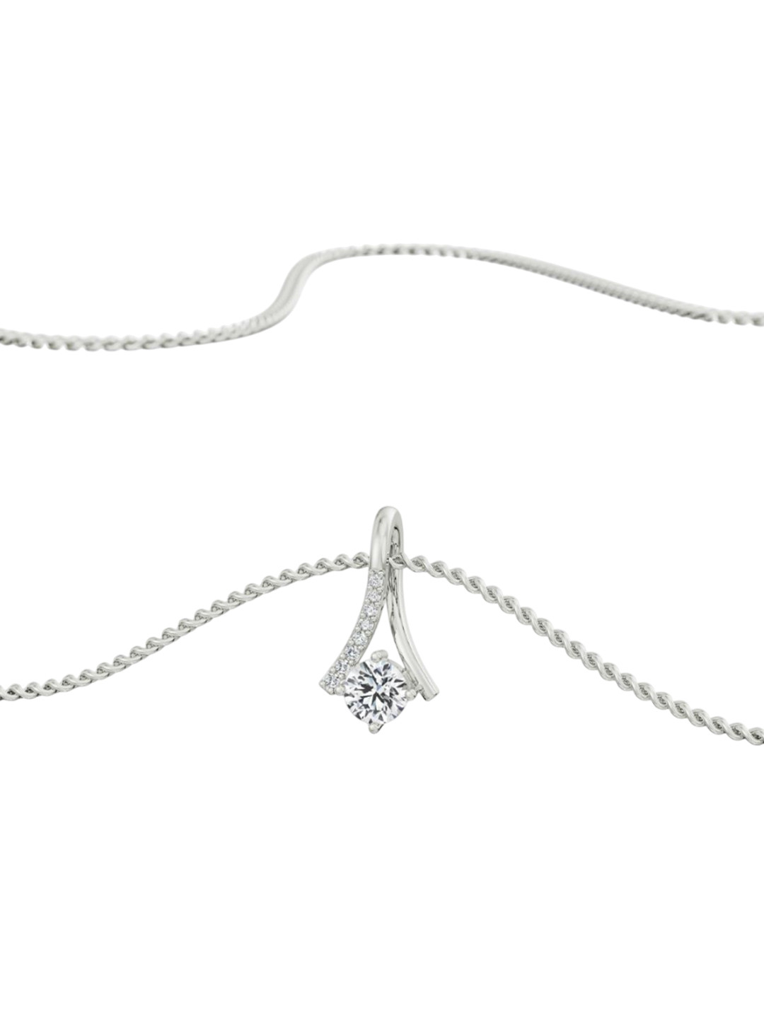 Emori Inverted V Lab Diamond in 14KT Gold Pendant