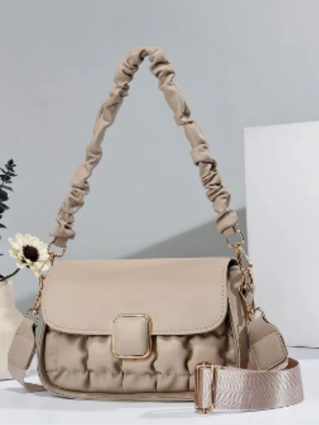 CARRY CARAT Textured Swagger Sling Bag with Tasselled