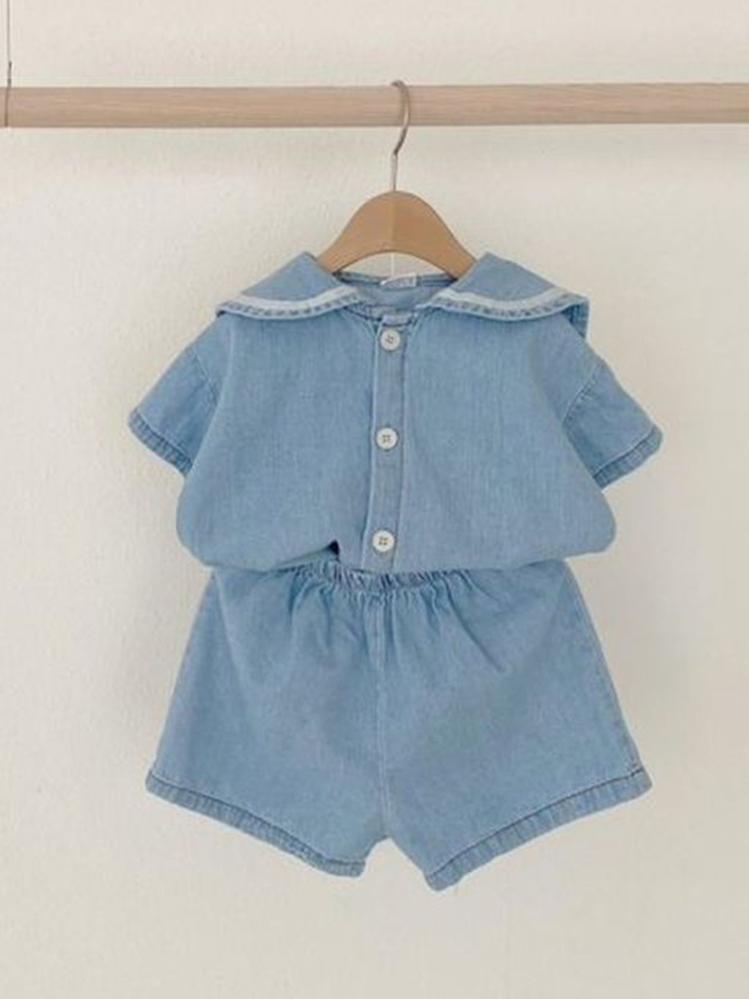 LULU & SKY Girls Polo Collar Shirt With Shorts