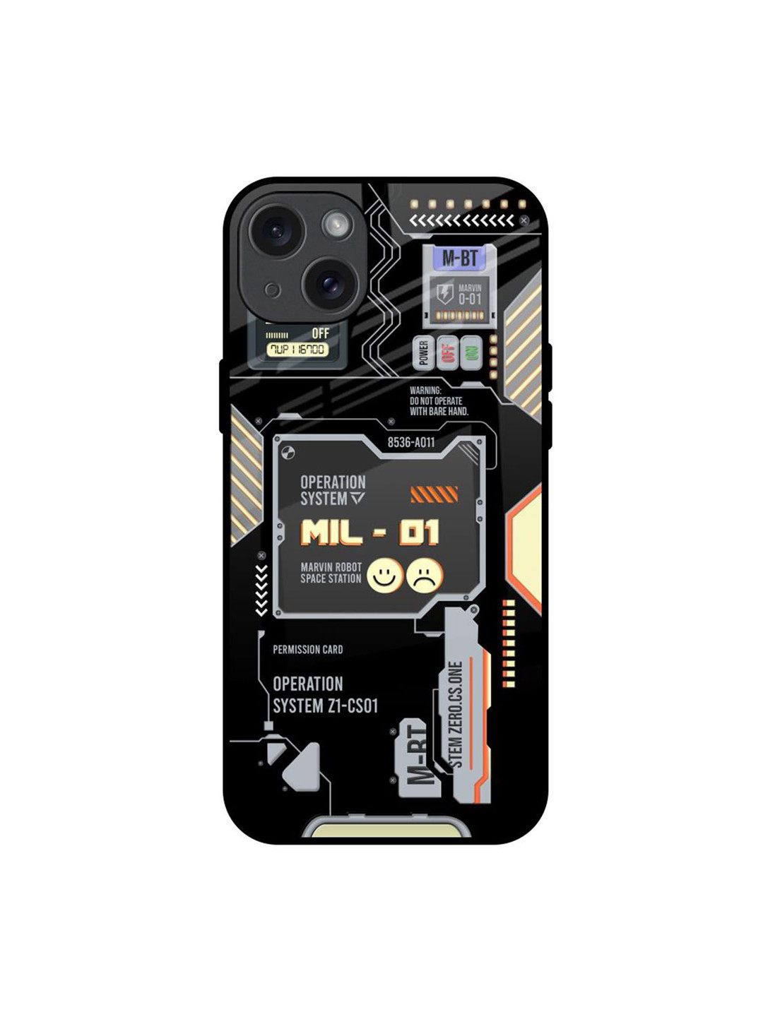 QRIOH Exposed Parts Printed iPhone 15 Plus Back Case