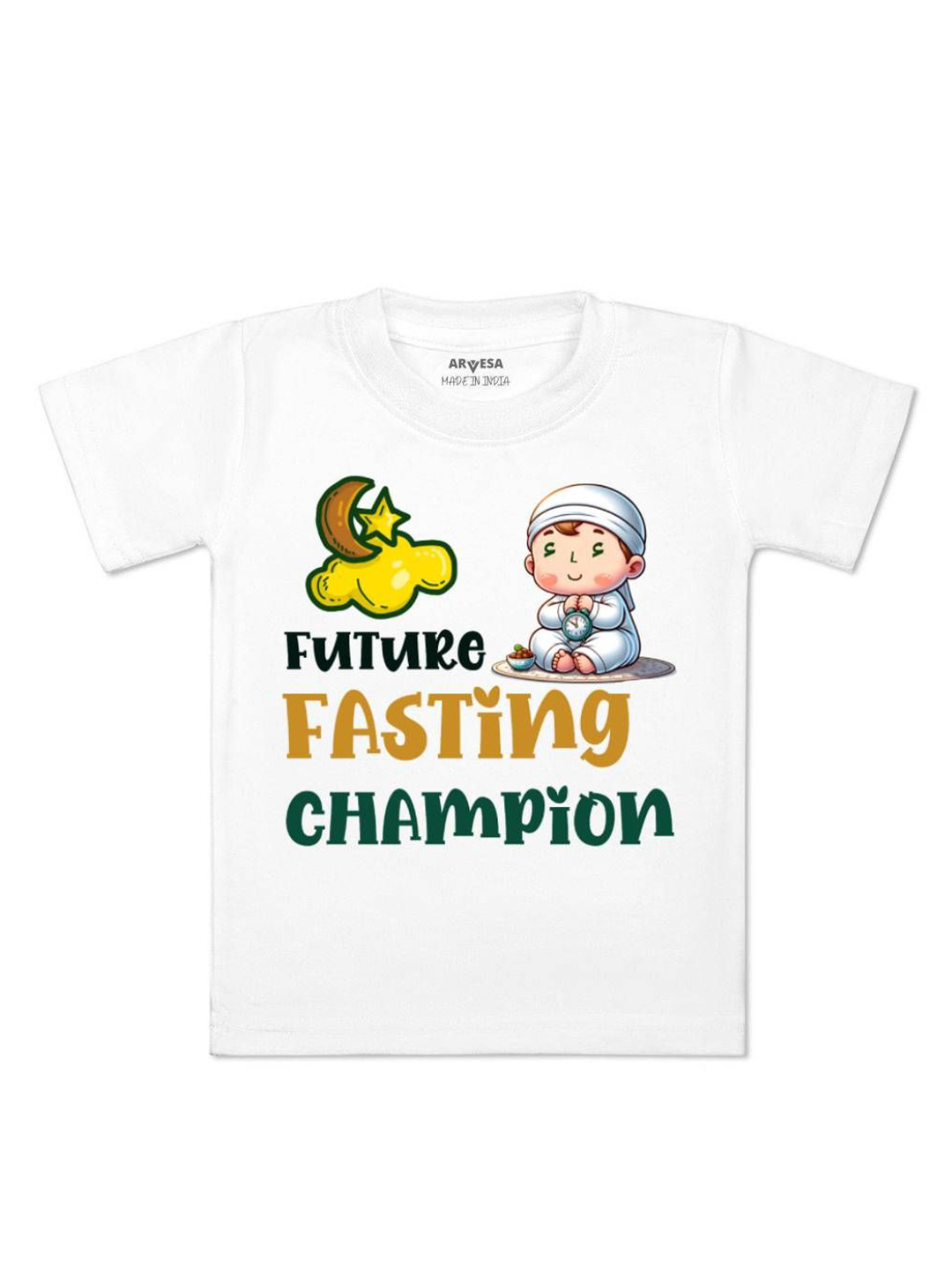 Arvesa Fasting Champion Printed Regular Fit Tshirt