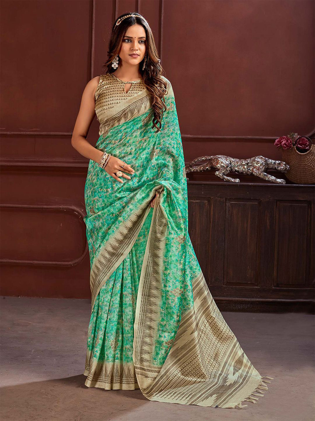 Mitera Silk Cotton Sungudi Saree
