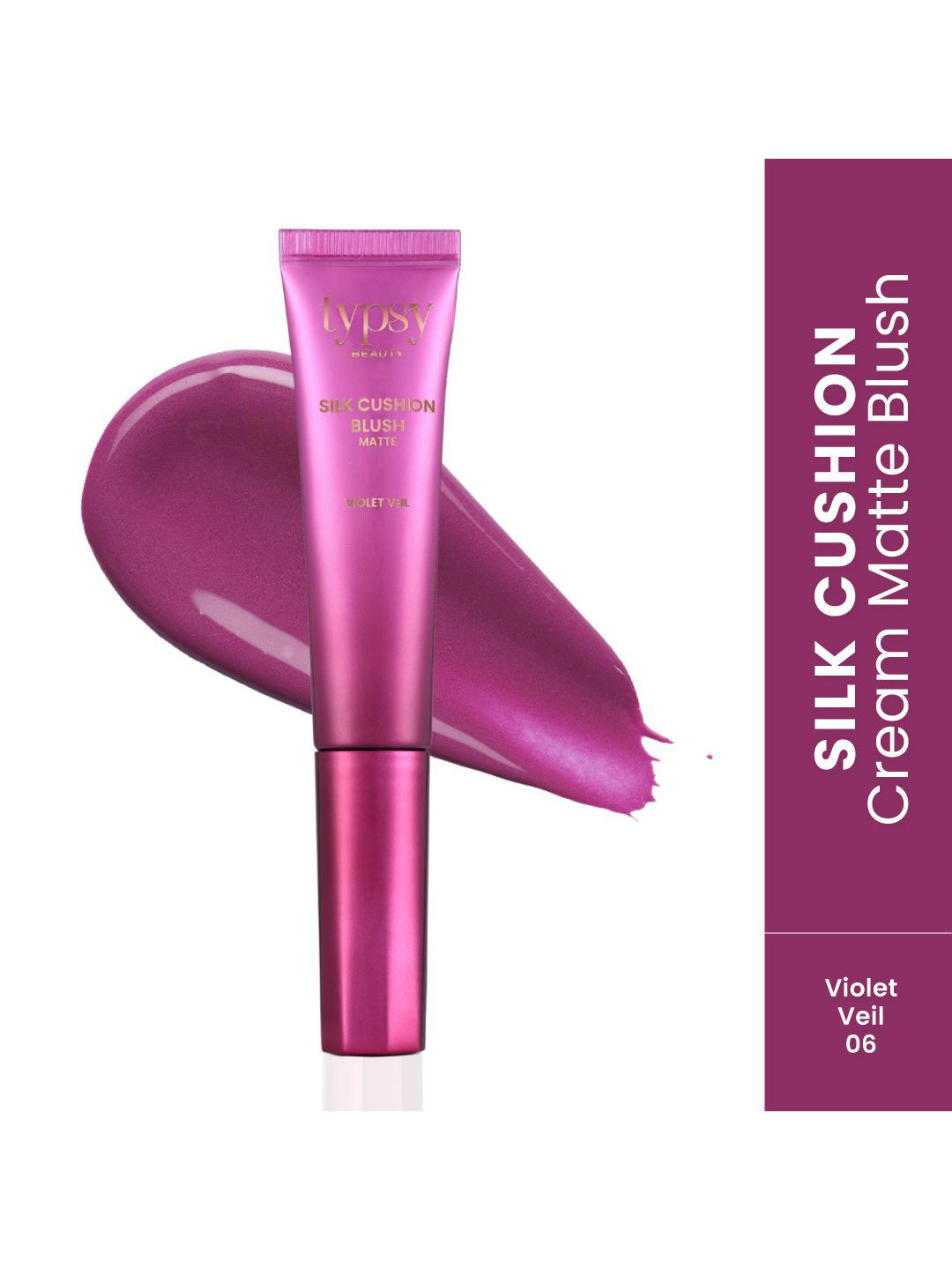 Typsy Beauty Silk Cusion Cream Matte Blush With Vitamin E - 15 ml - Violet Veil 06