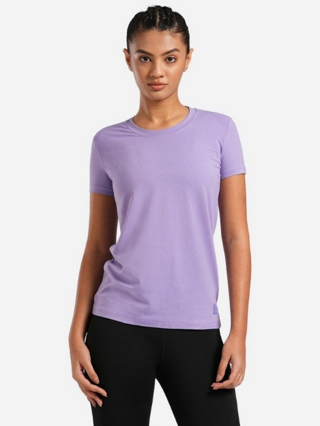TEGO Women Moisture Wicking Solid Round Neck Bamboo Sports T-shirt