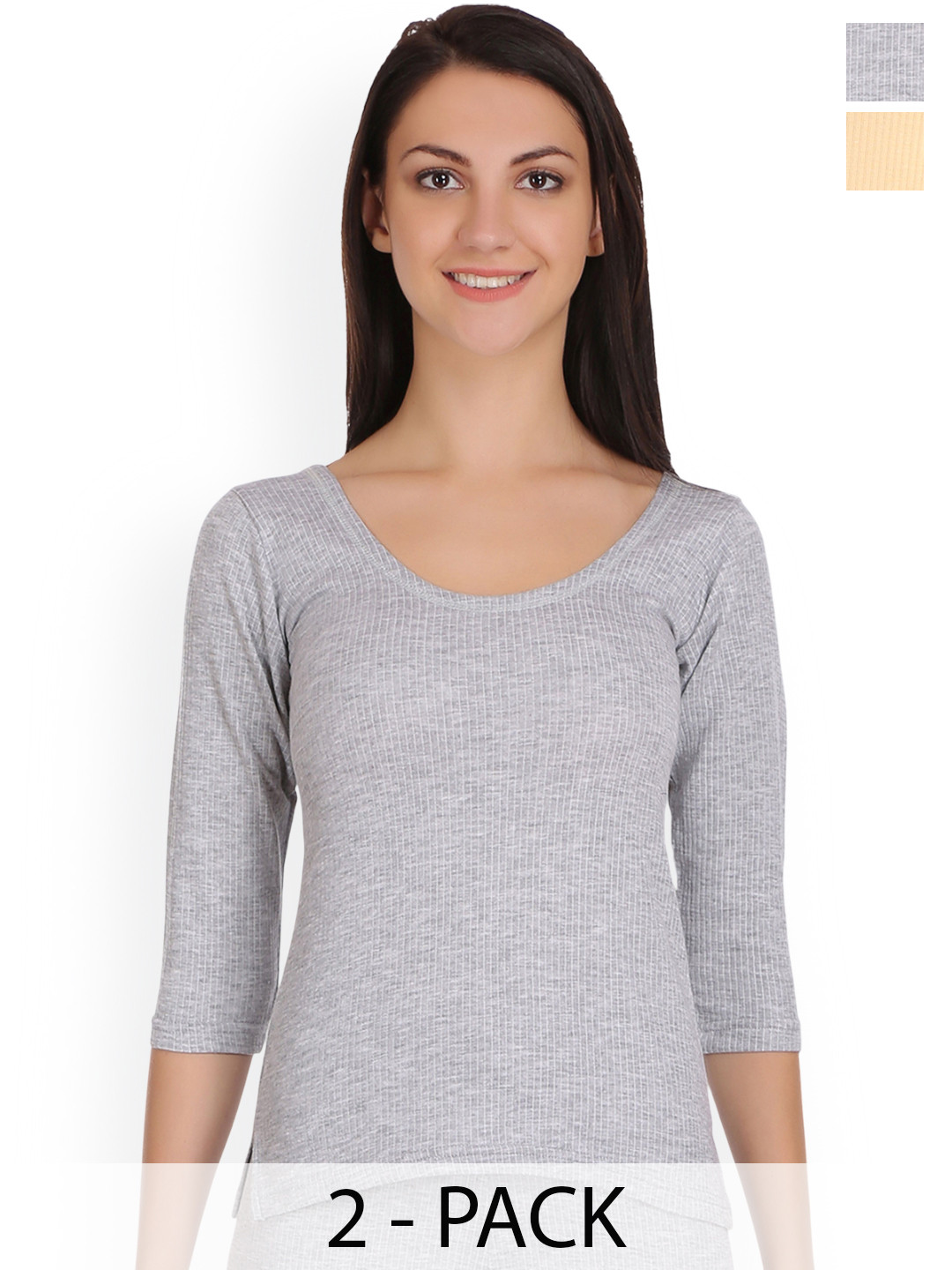 Selfcare Pack of 2 Round Neck ThermalTops