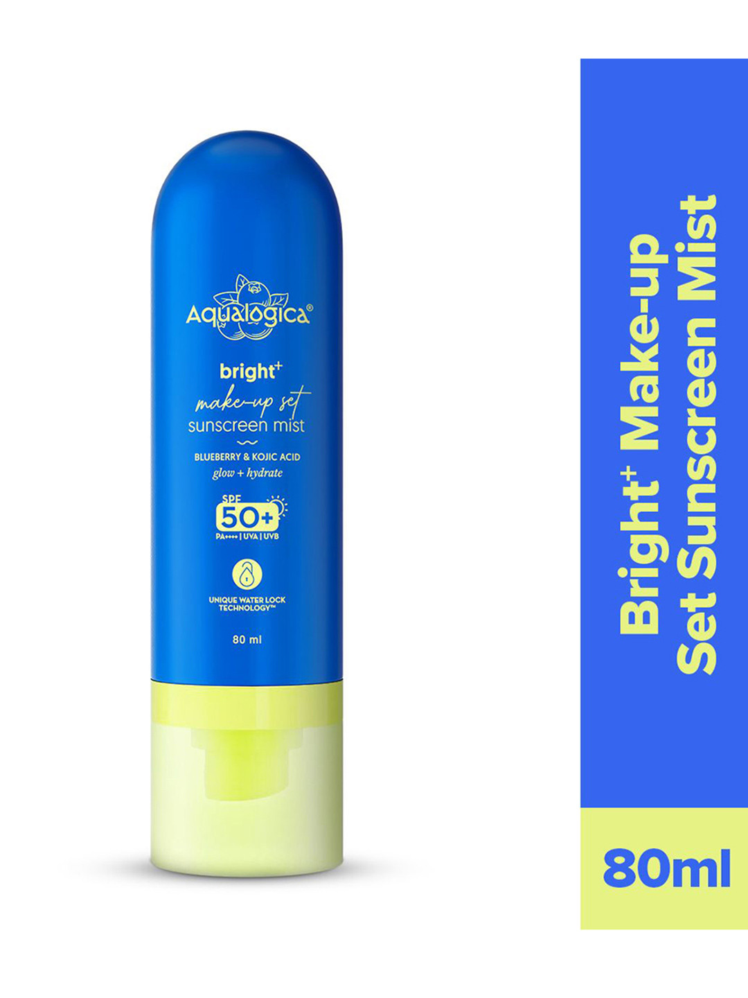 Aqualogica Bright+ Makeup-Set Sunscreen Mist With SPF 50 - 80ml