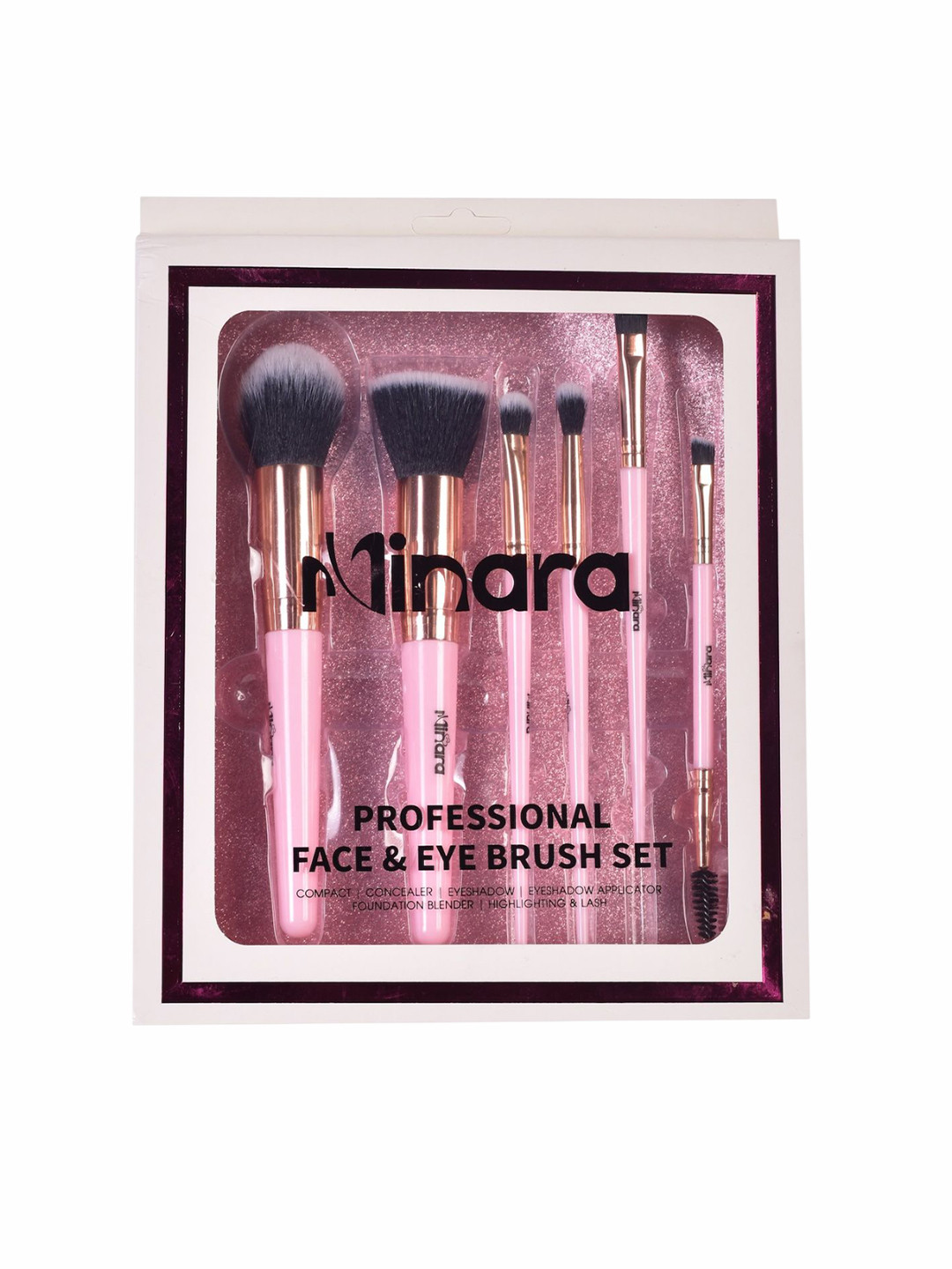 MINARA Set Of 6 Professional Face & Eye Brush Set