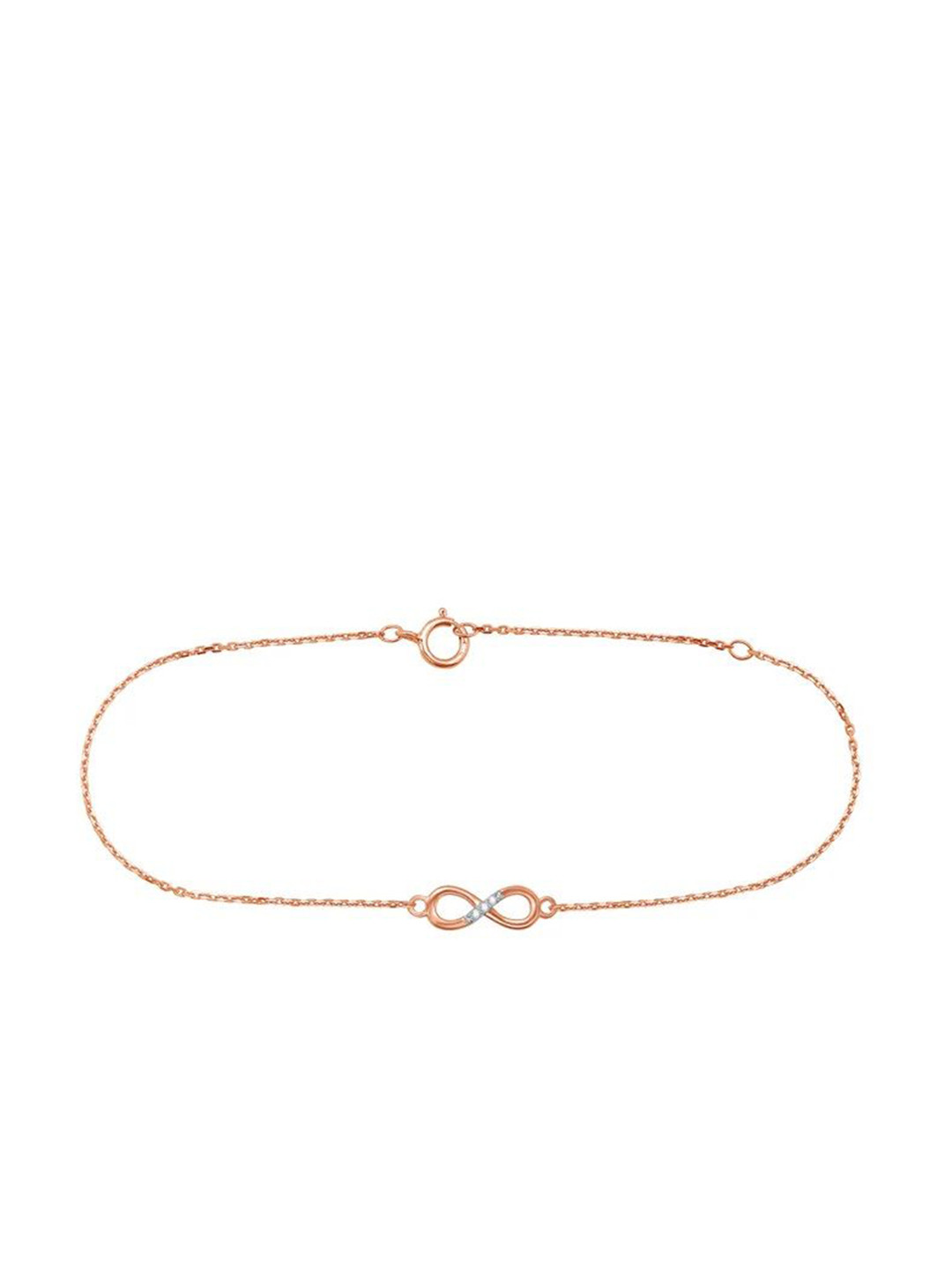 MIVRAA Infinity Diamond 9KT Rose Gold Bracelet for Women