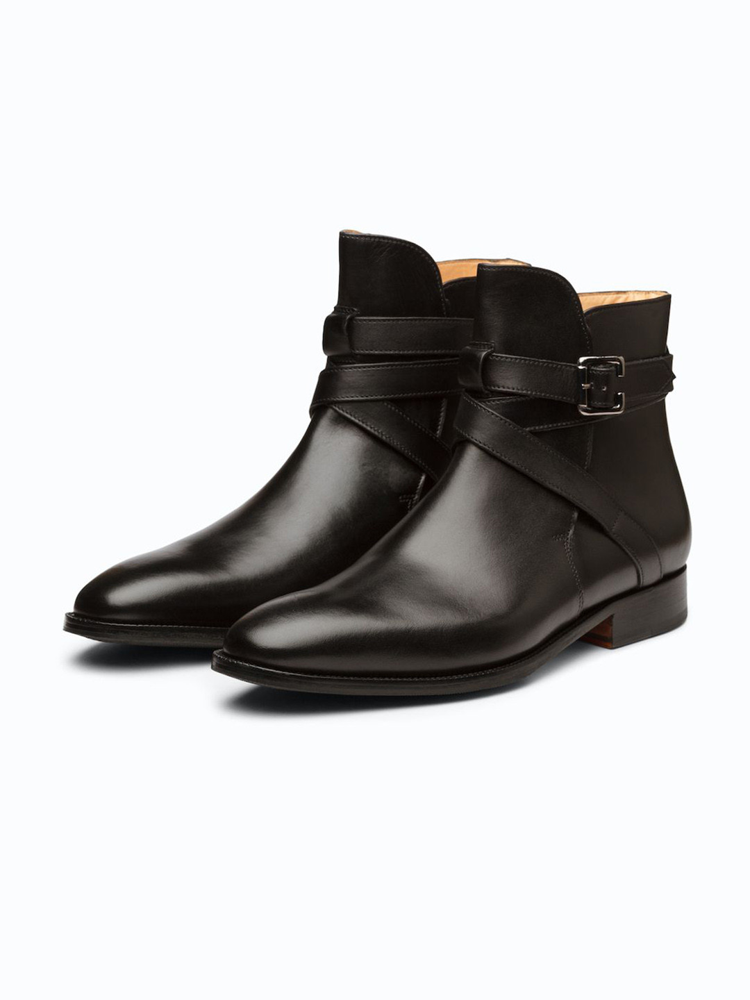 3DM Lifestyle Men Casual Block-Heeled Leather Regular Boots