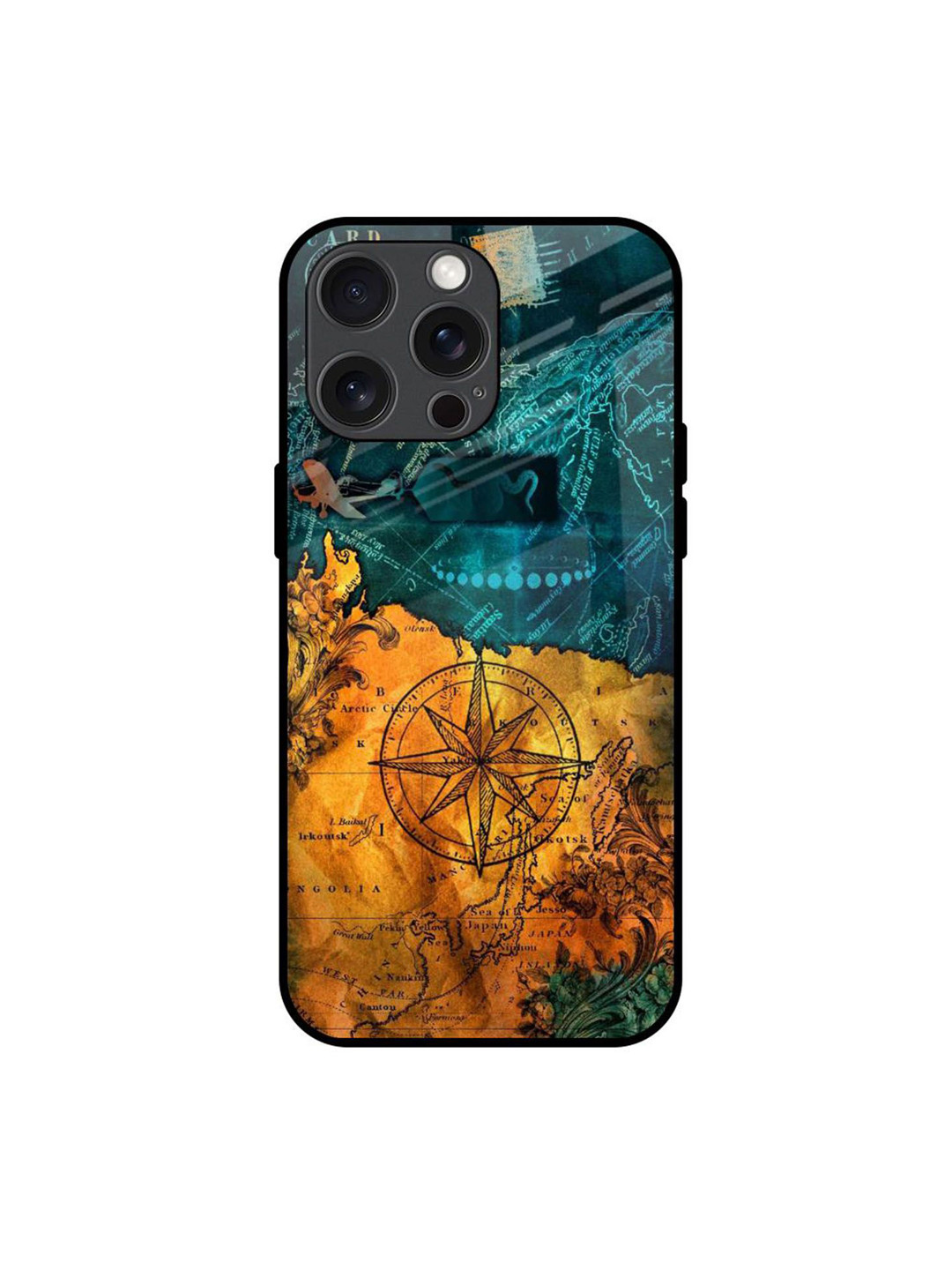 QRIOH Architecture Map Real Printed iPhone 15 Pro Max Back Case